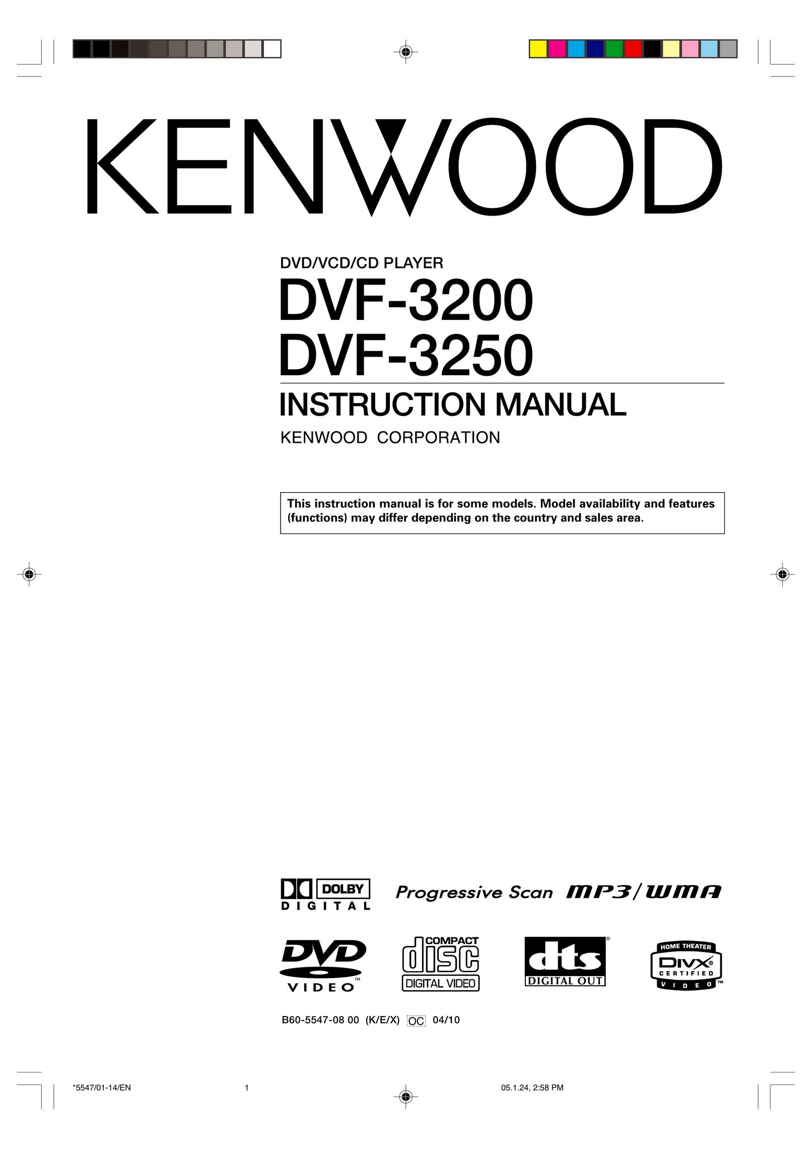 Kenwood DVF-3200 DVD Player User Manual