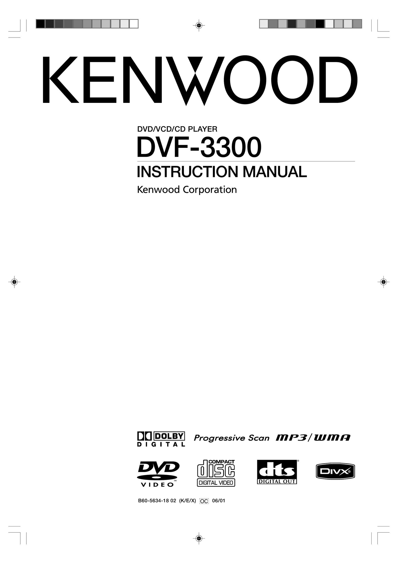 Kenwood DVF-3300 DVD Player User Manual