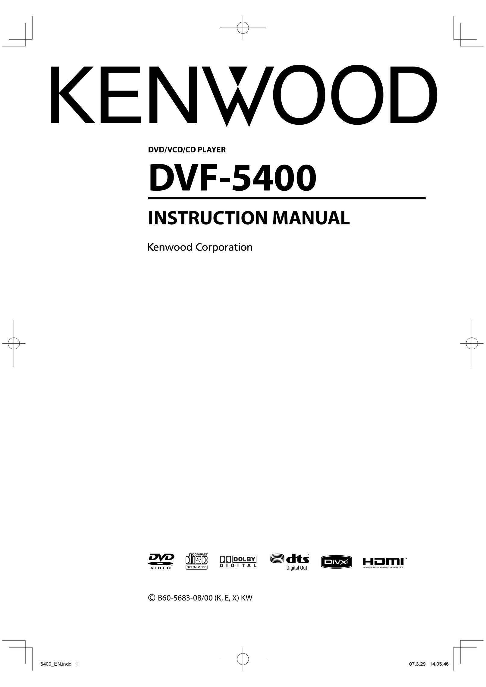 Kenwood DVF-5400 DVD Player User Manual
