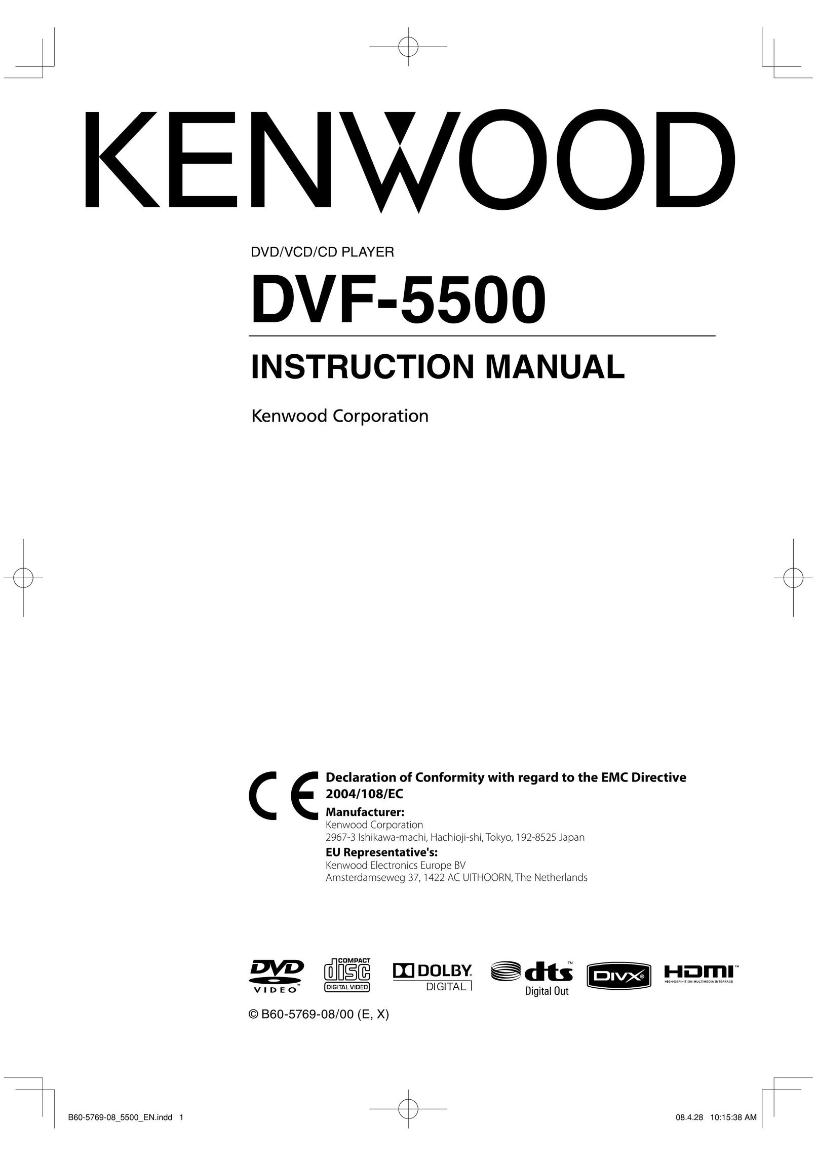 Kenwood DVF-5500 DVD Player User Manual
