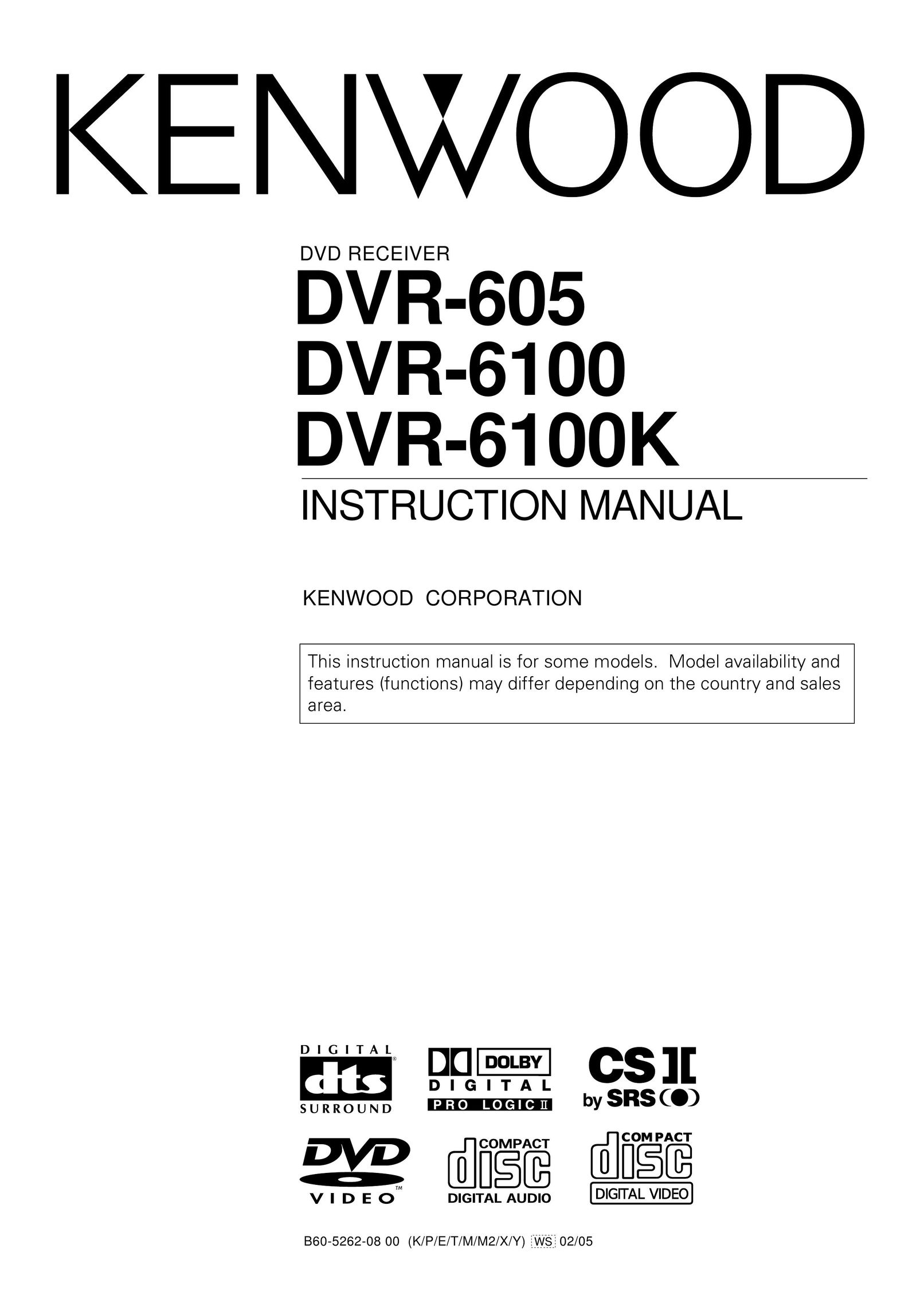 Kenwood DVR-605 DVD Player User Manual