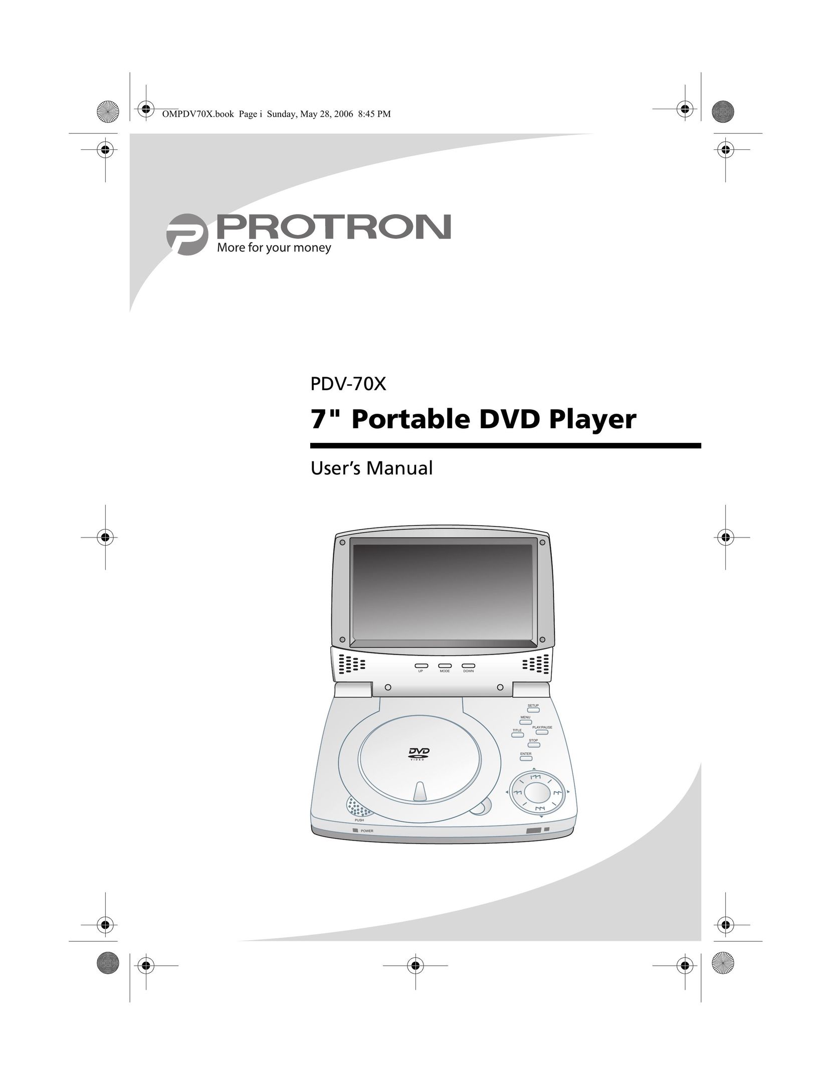 Kodak PDV-70X DVD Player User Manual