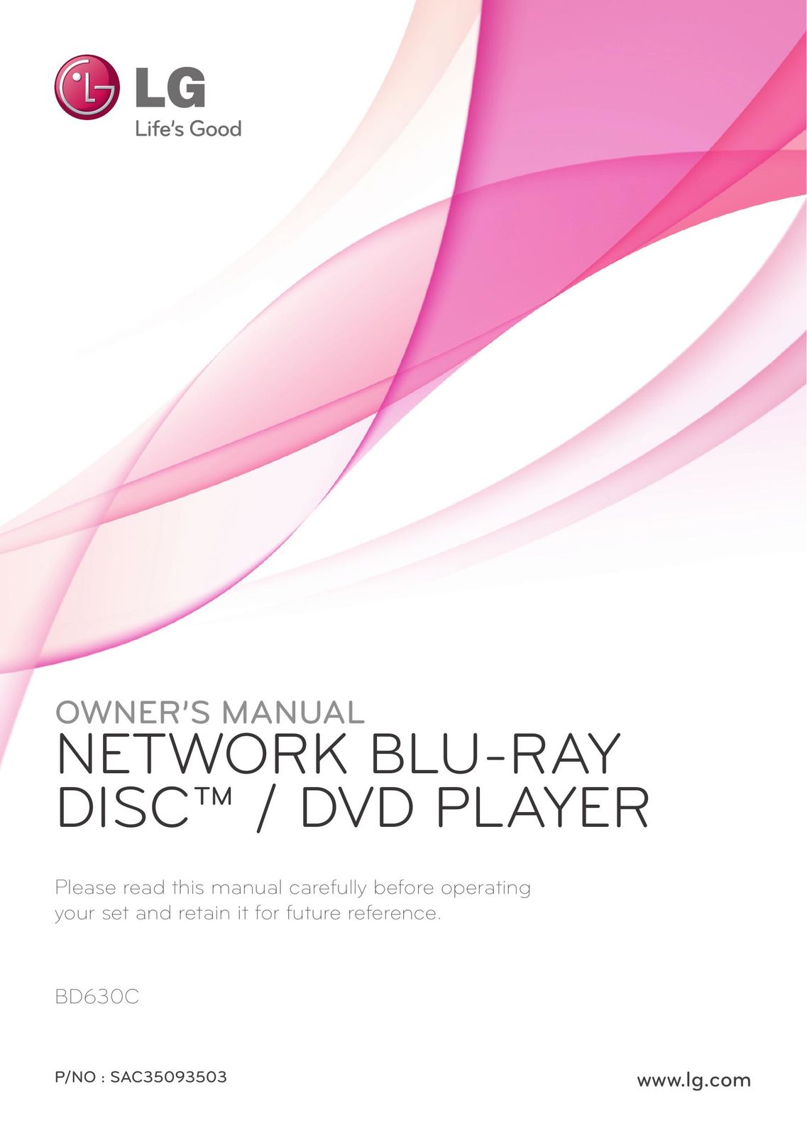 LG Electronics BD630C DVD Player User Manual