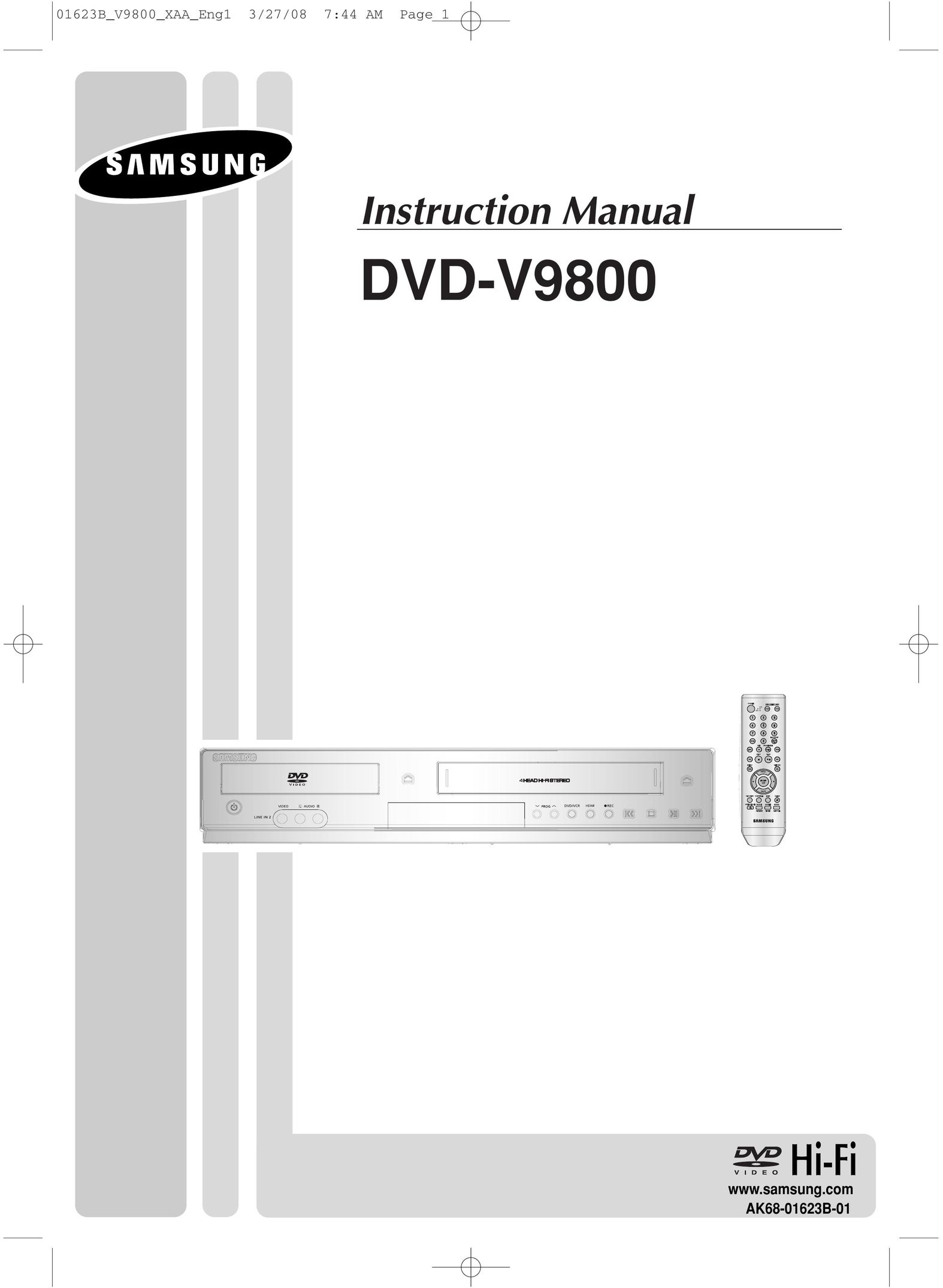 LG Electronics DVD-V9800 DVD Player User Manual