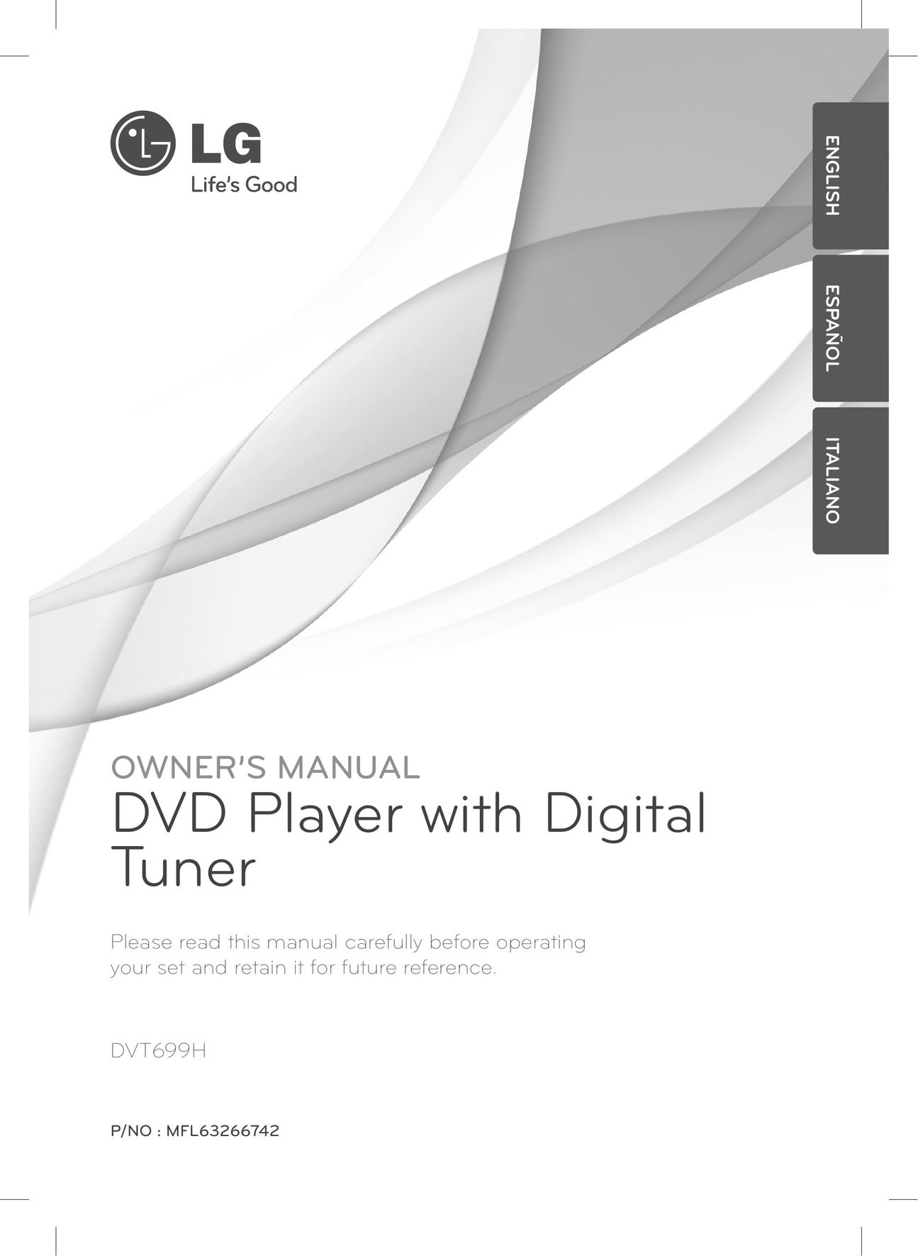 LG Electronics DVT699H DVD Player User Manual