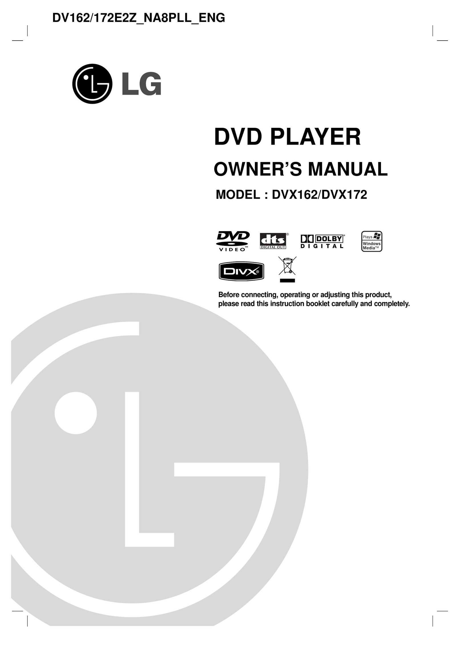LG Electronics DVX172 DVD Player User Manual