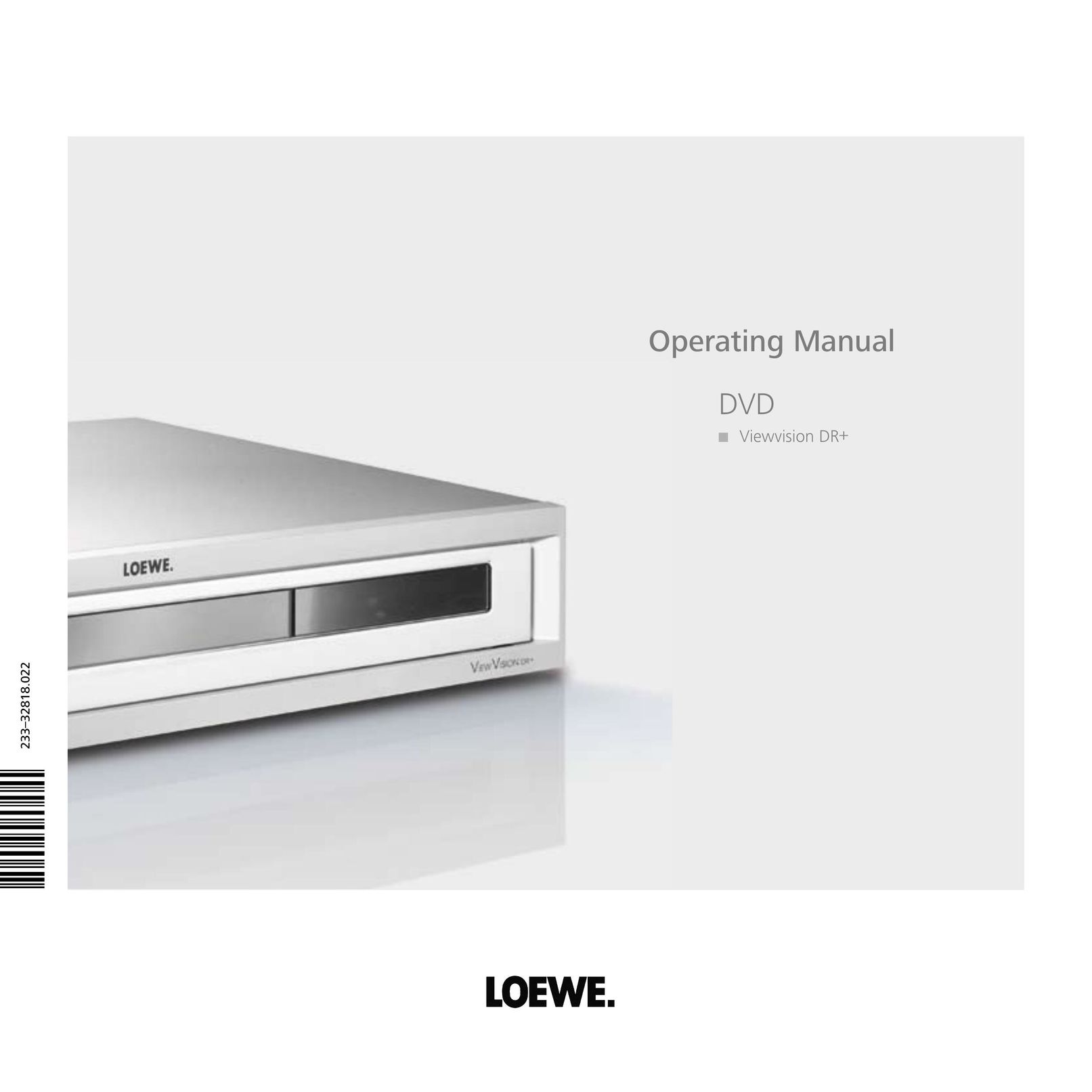 Loewe ViewVision DR+ DVD Player User Manual