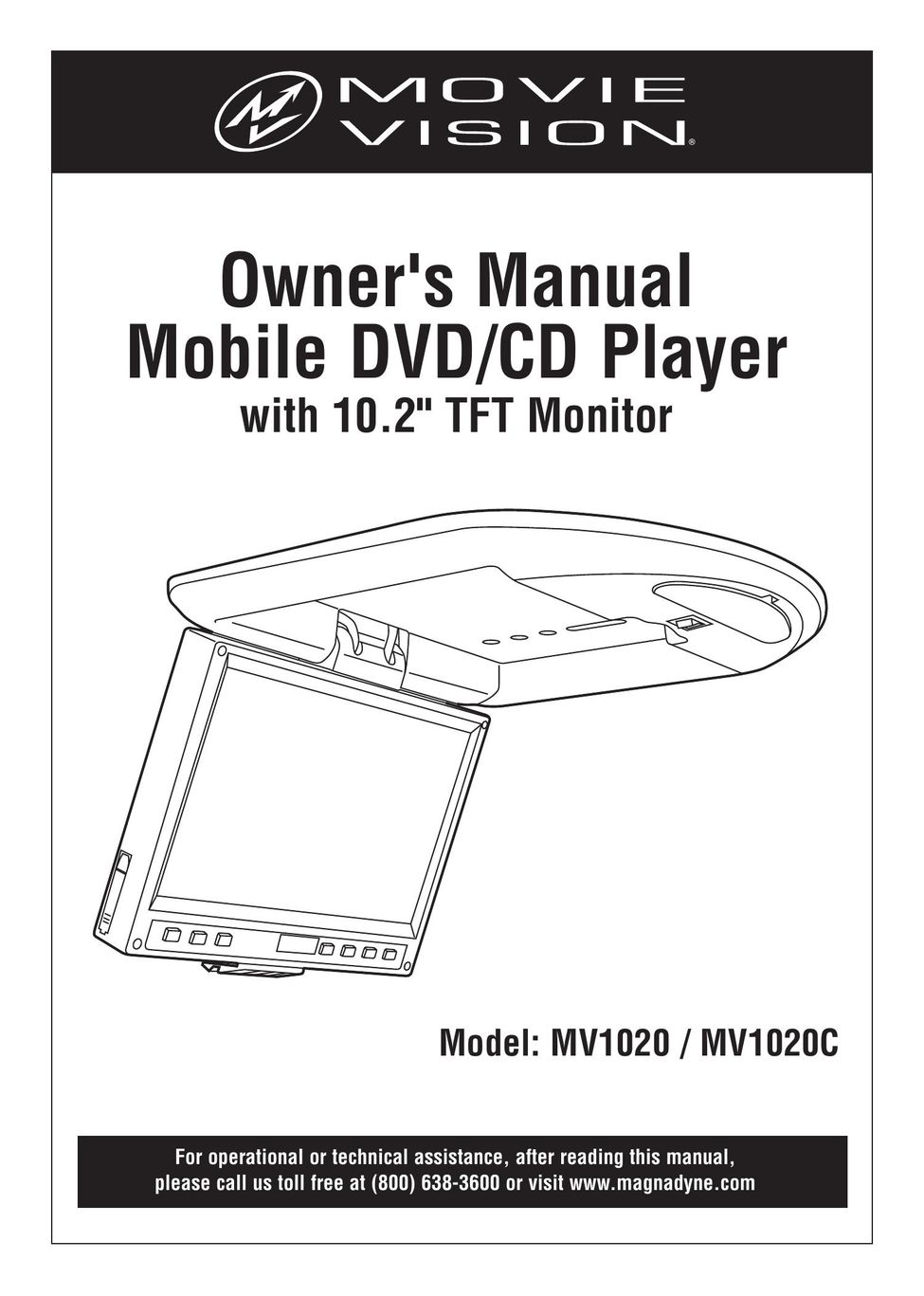 Magnadyne MV1020C DVD Player User Manual
