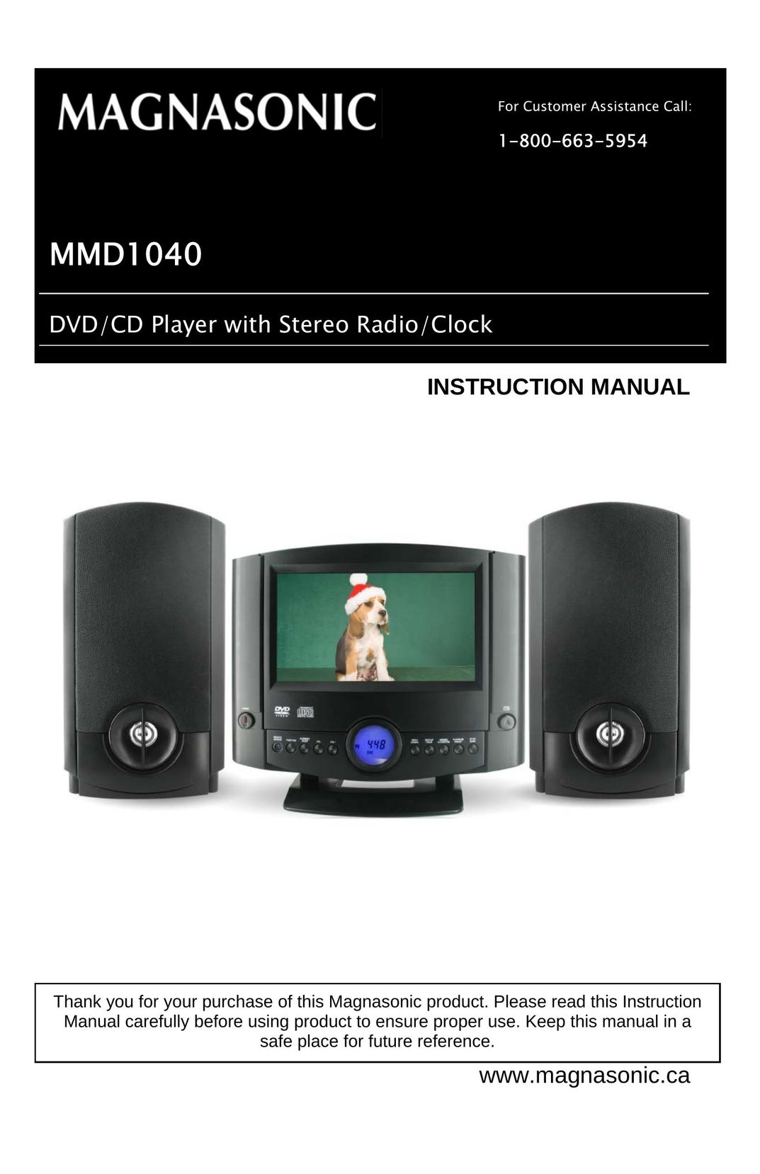 Magnasonic MMD1040 DVD Player User Manual