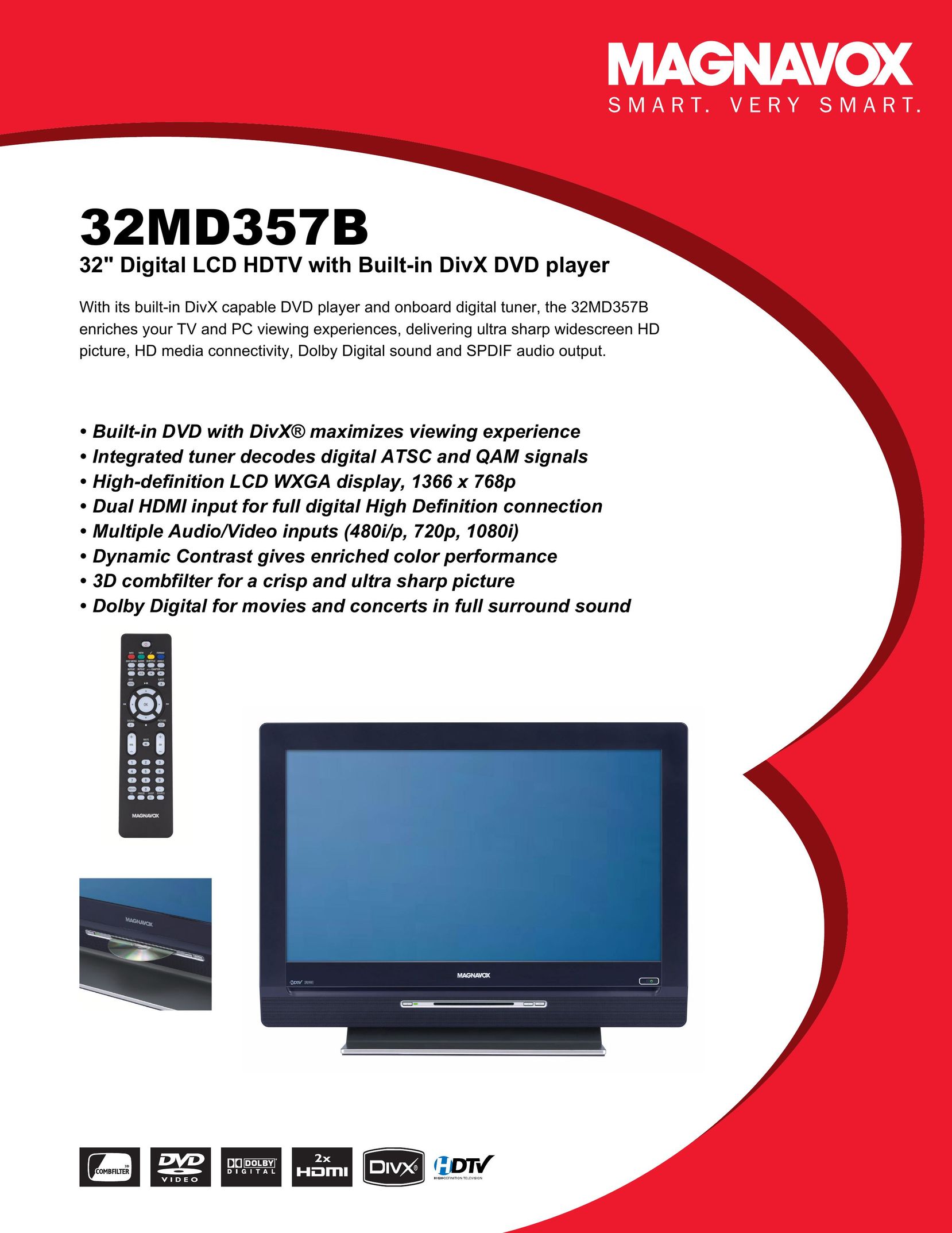 Magnavox 32MD357B DVD Player User Manual