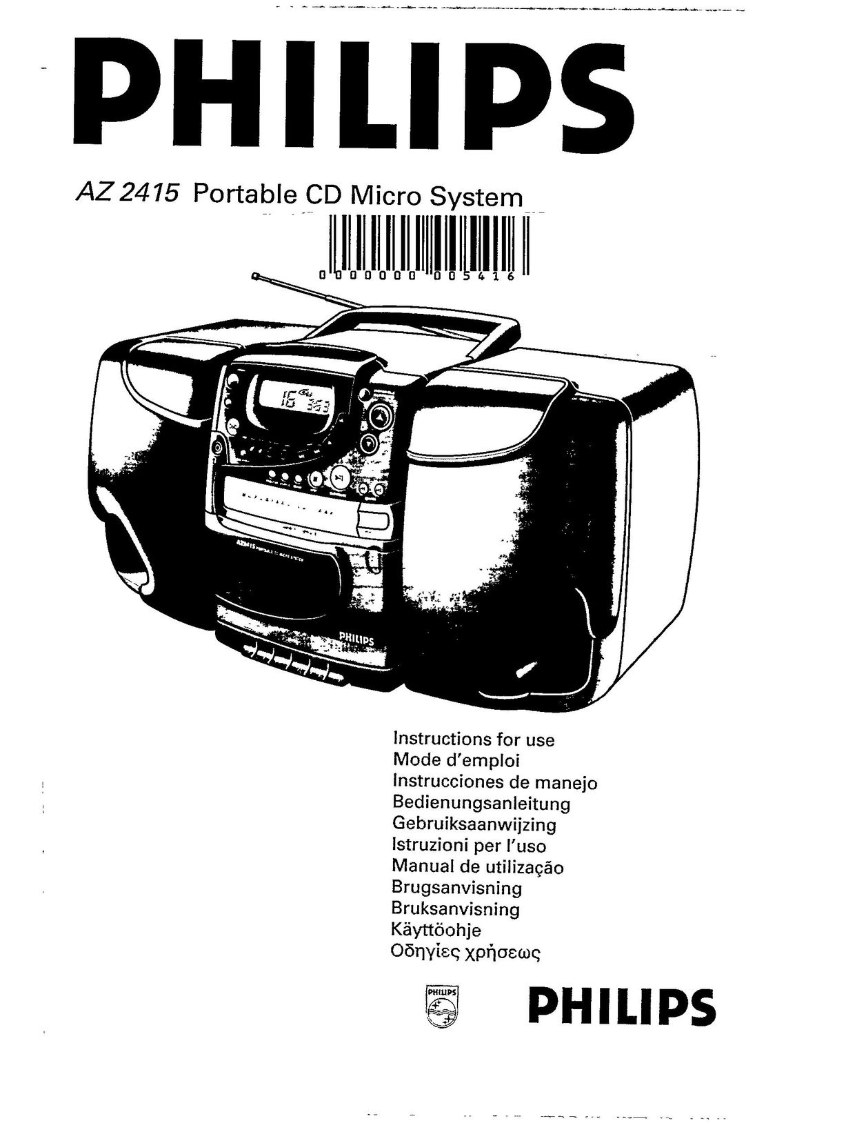 Magnavox AZ24151 DVD Player User Manual