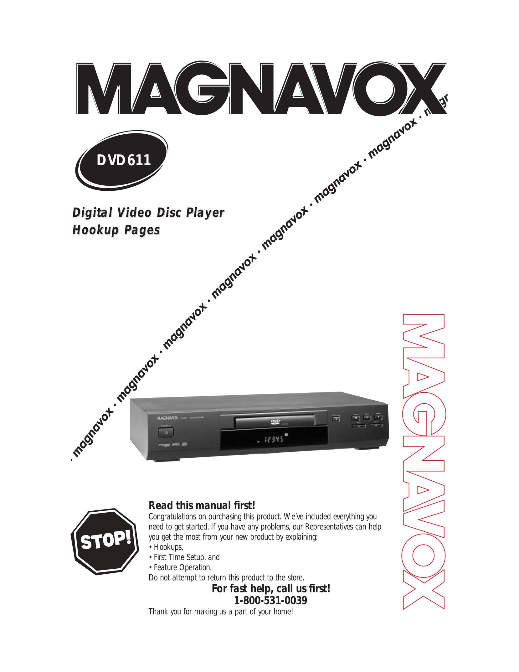Magnavox DVD611 DVD Player User Manual