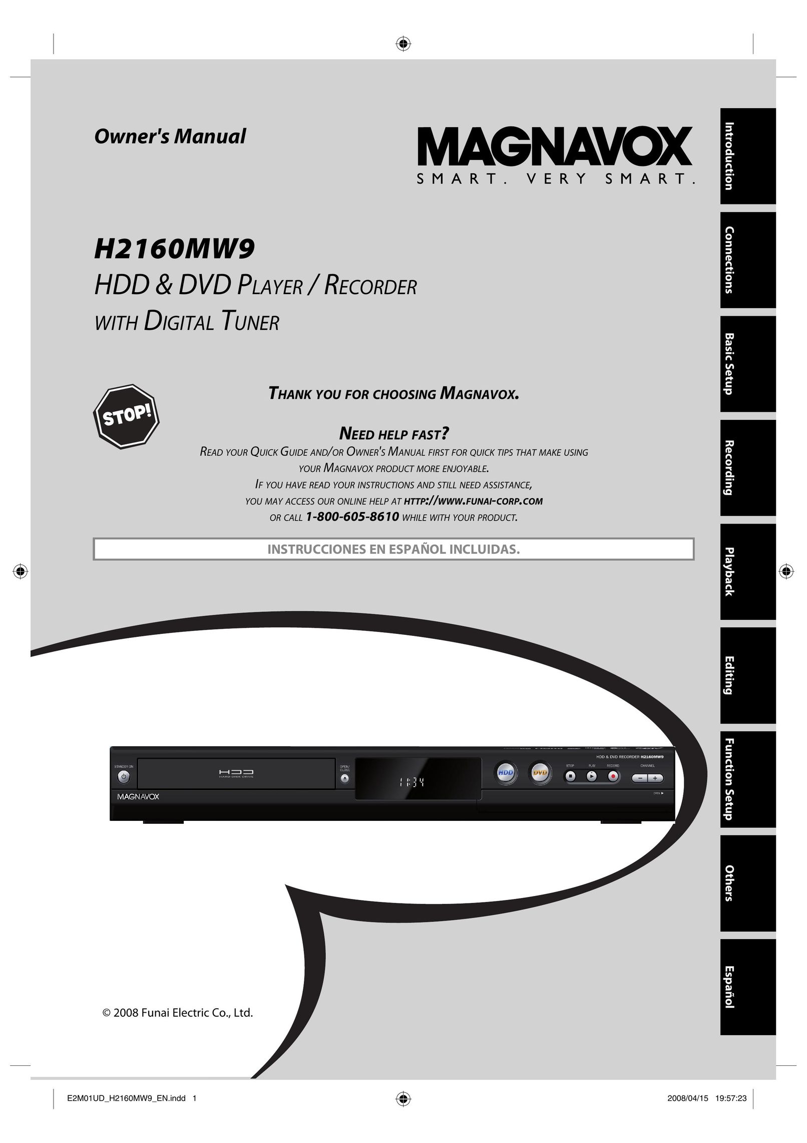Magnavox H2160MW9 DVD Player User Manual