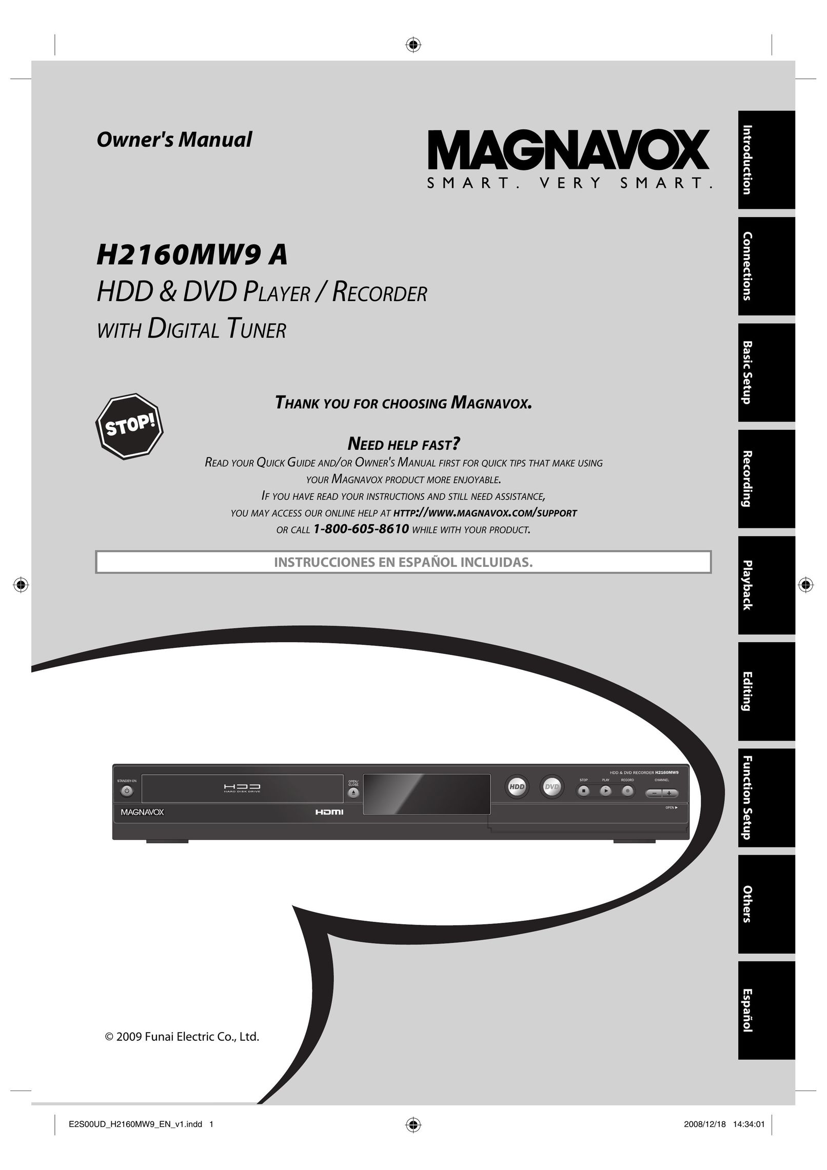 Magnavox H2160MW9 A DVD Player User Manual