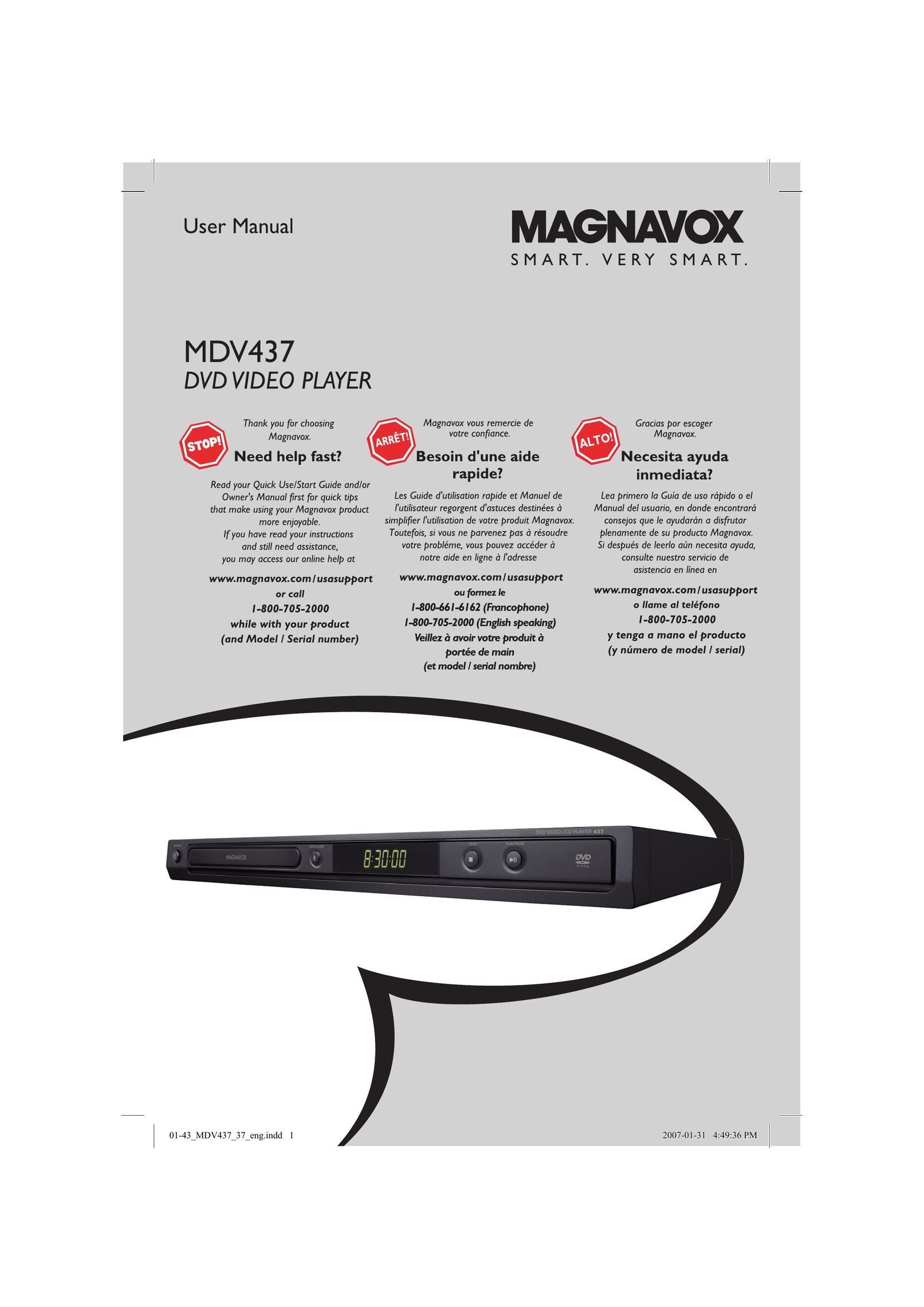 Magnavox MDV437 DVD Player User Manual