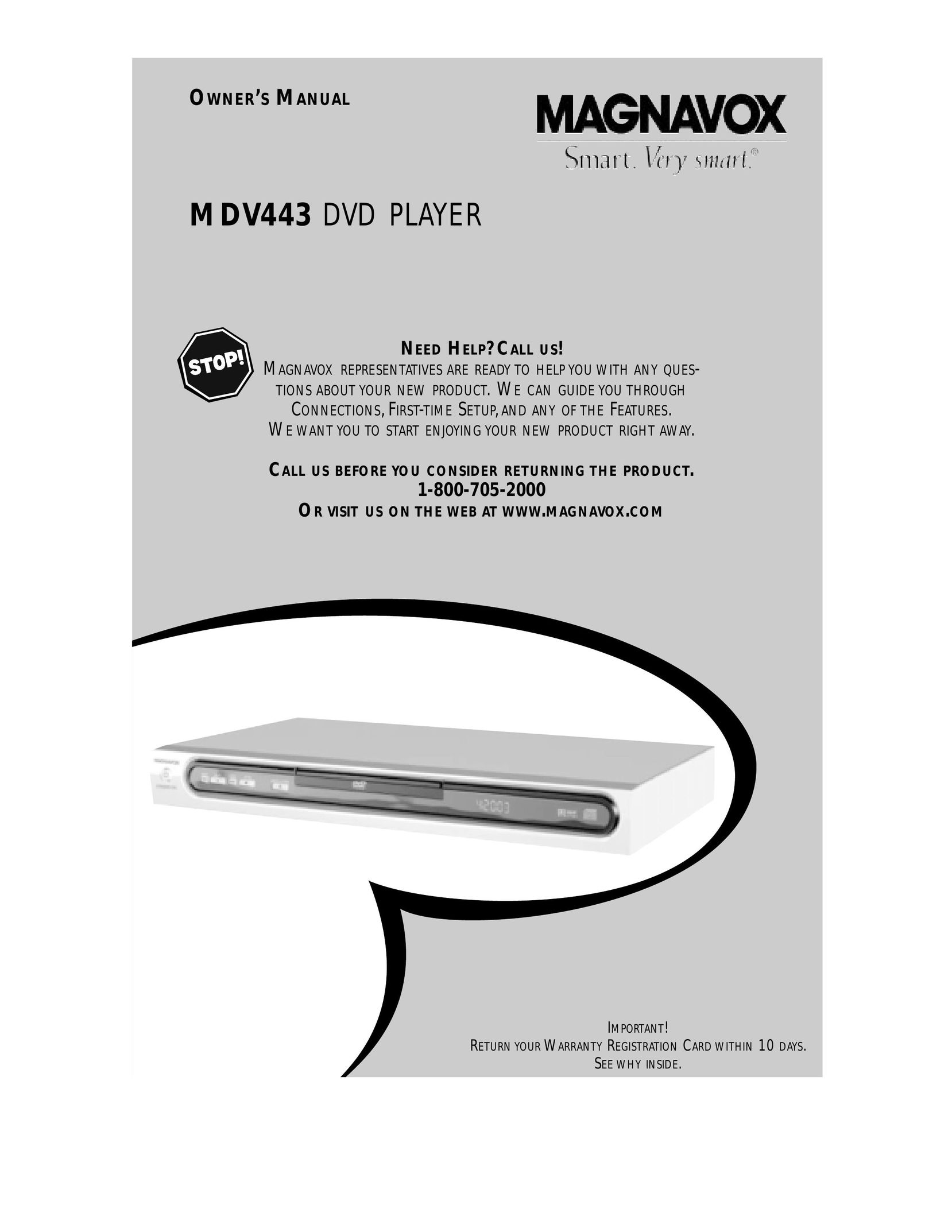 Magnavox MDV443 DVD Player User Manual