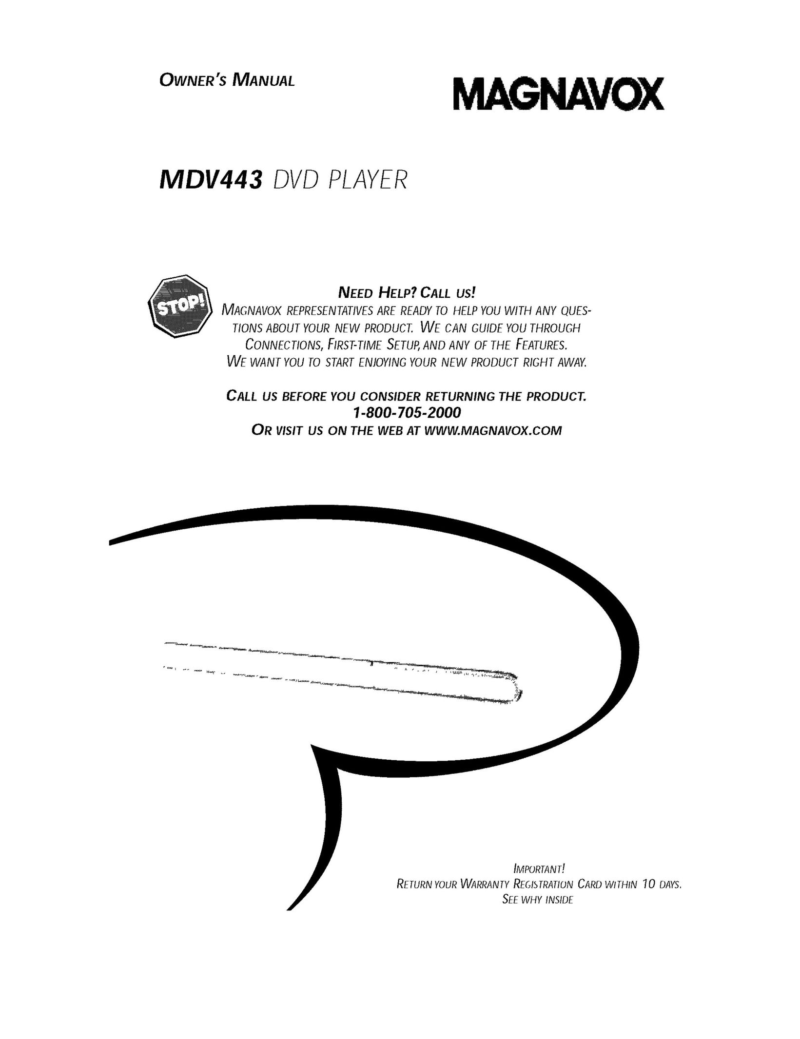 Magnavox MDV443 DVD Player User Manual