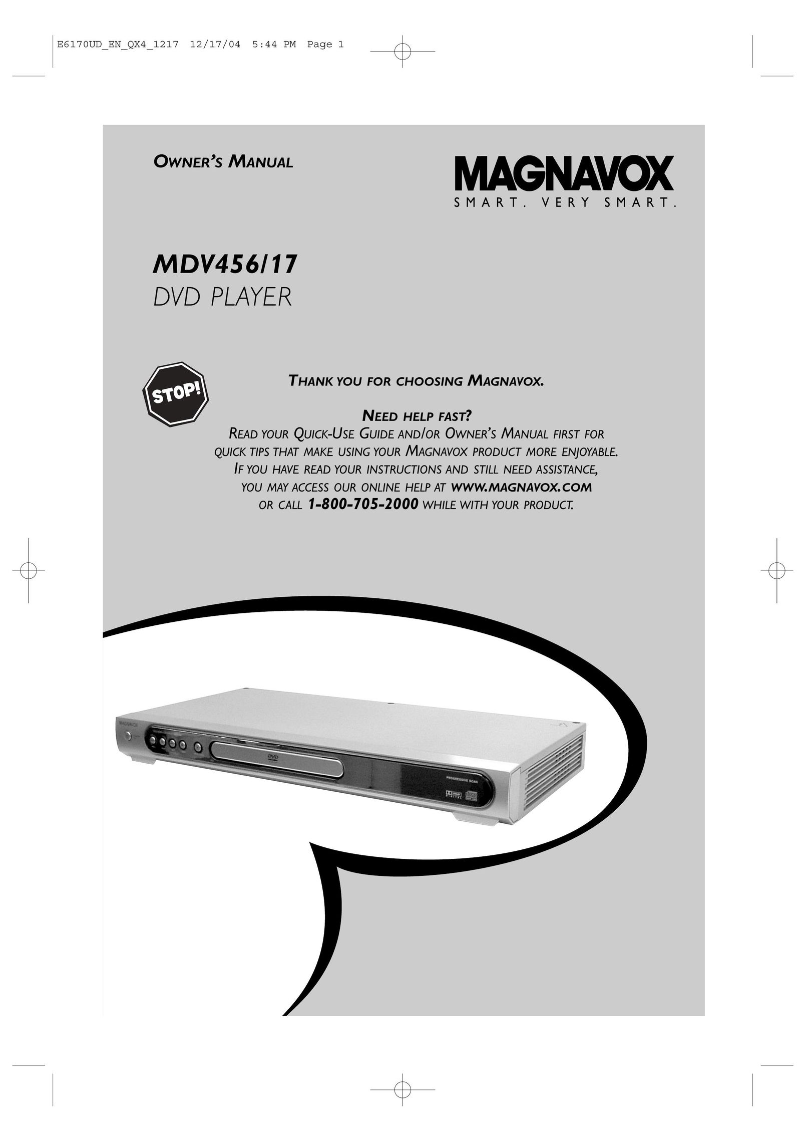 Magnavox MDV456/17 DVD Player User Manual