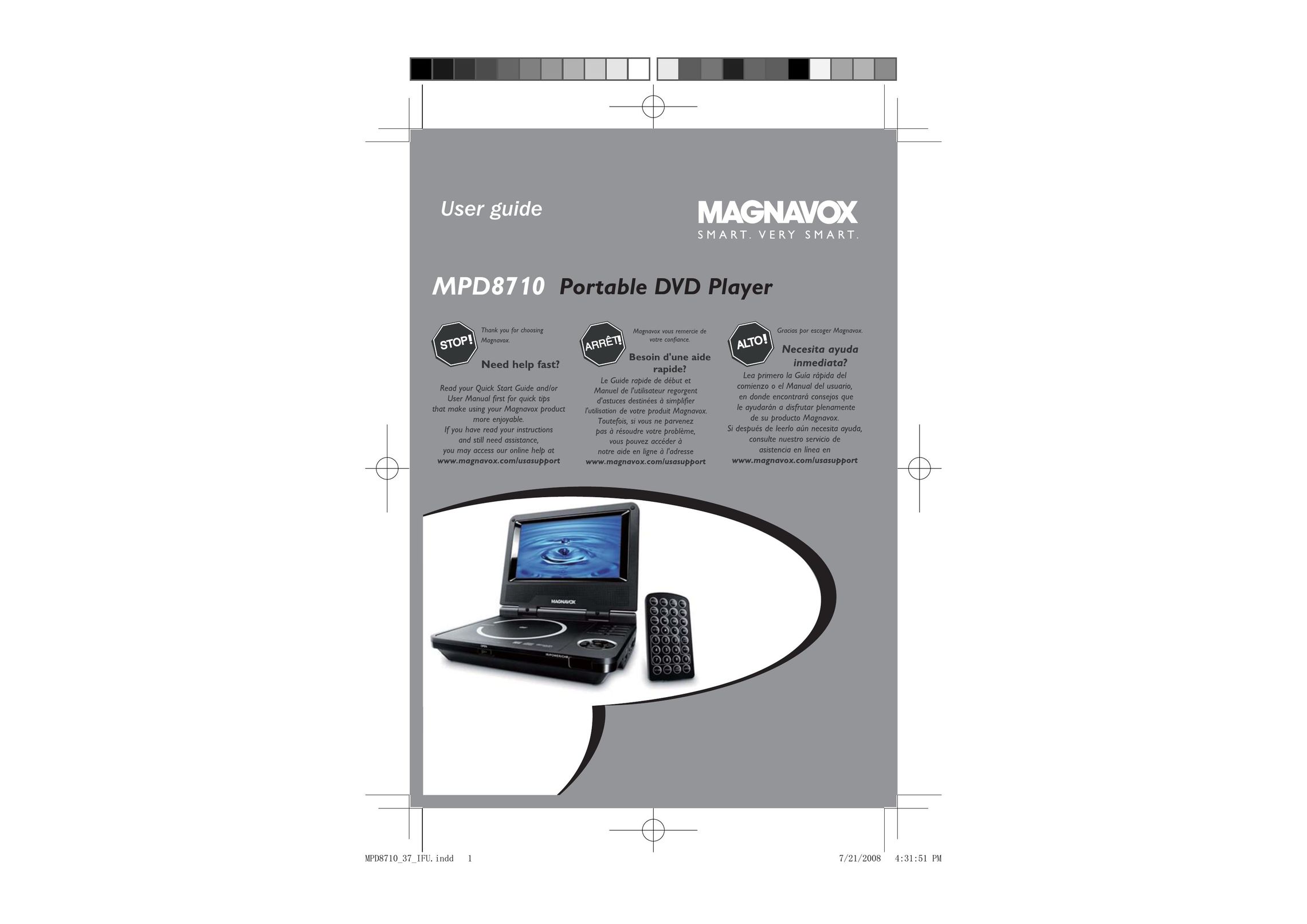 Magnavox MPD8710 DVD Player User Manual