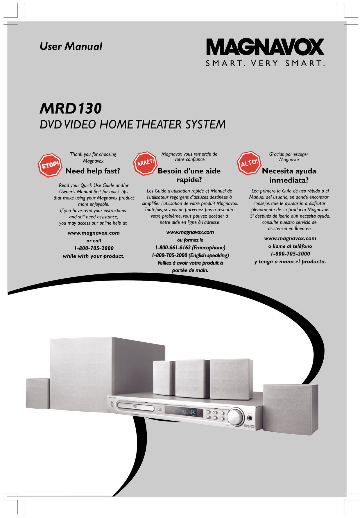 Magnavox MRD130 DVD Player User Manual