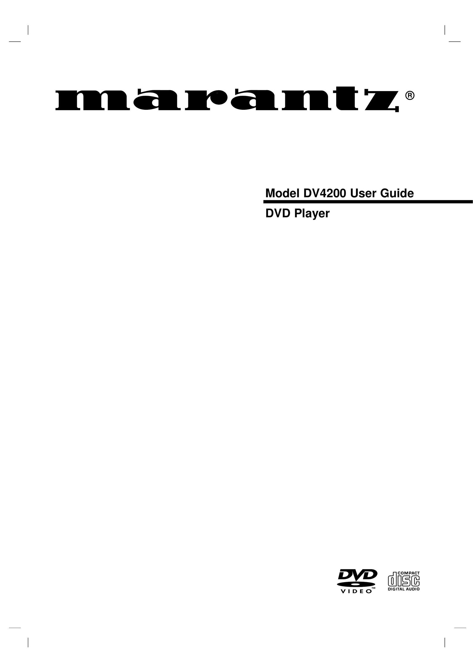 Marantz DV4200 DVD Player User Manual