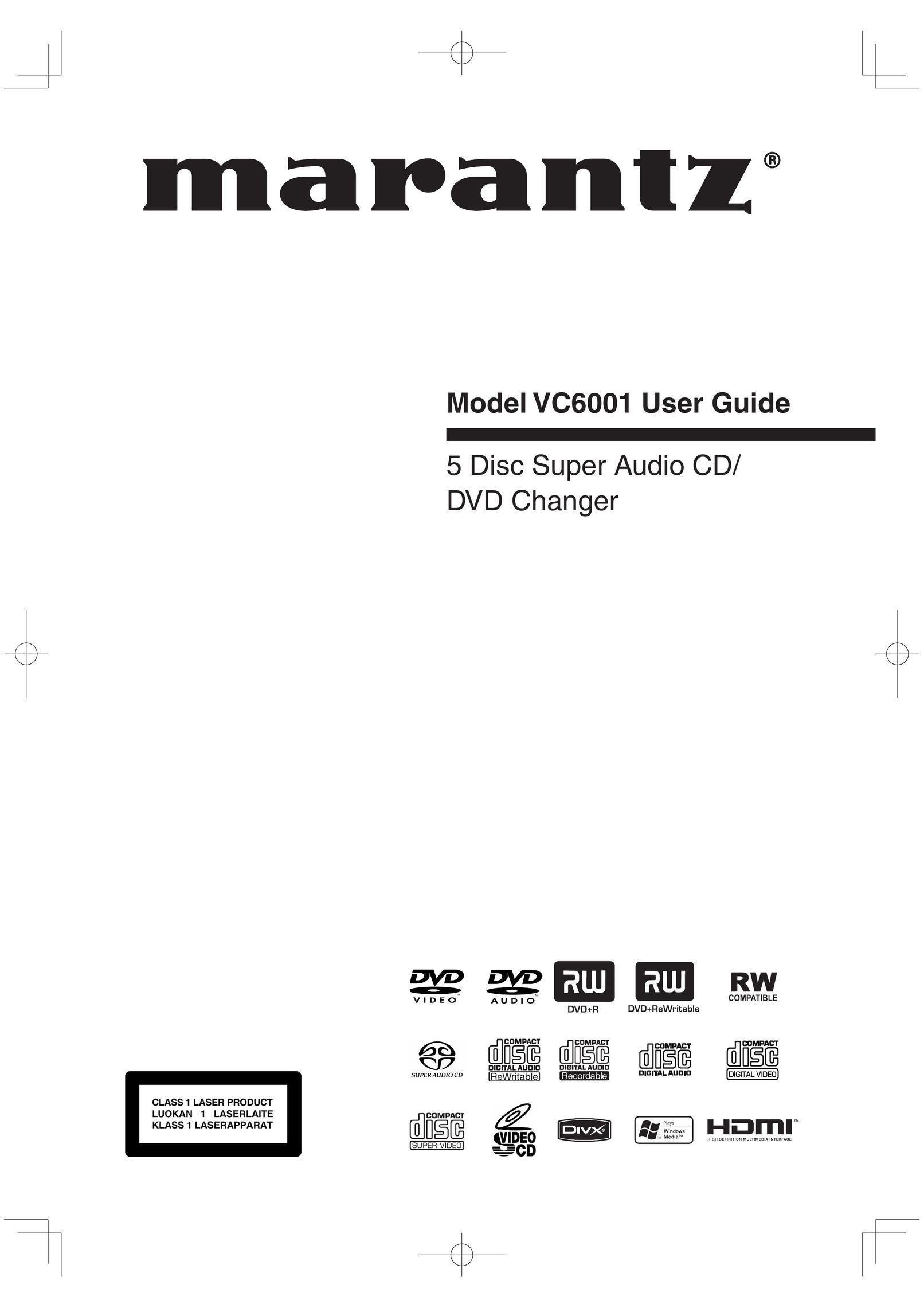 Marantz VC6001 DVD Player User Manual