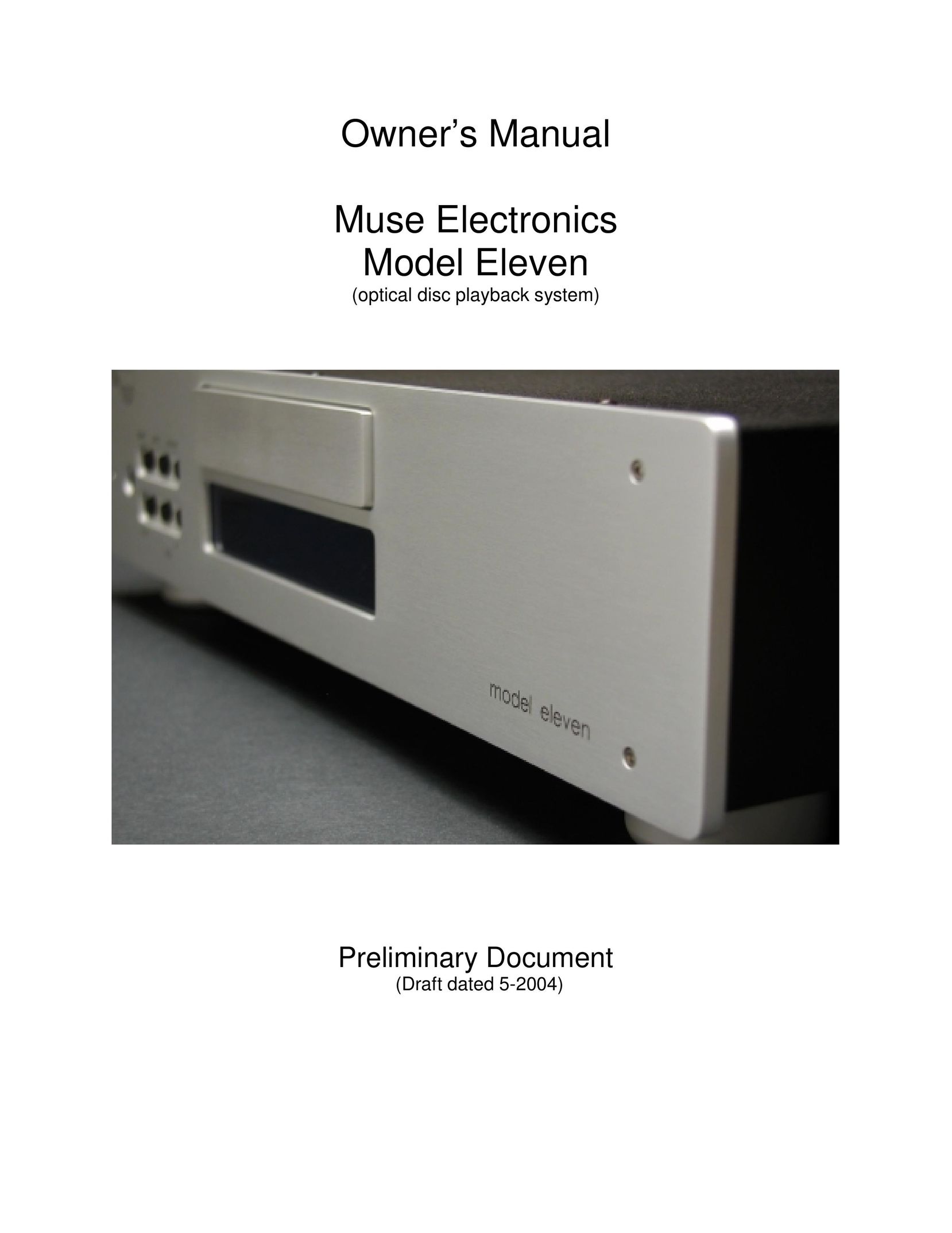 Muse electronic Model Eleven DVD Player User Manual
