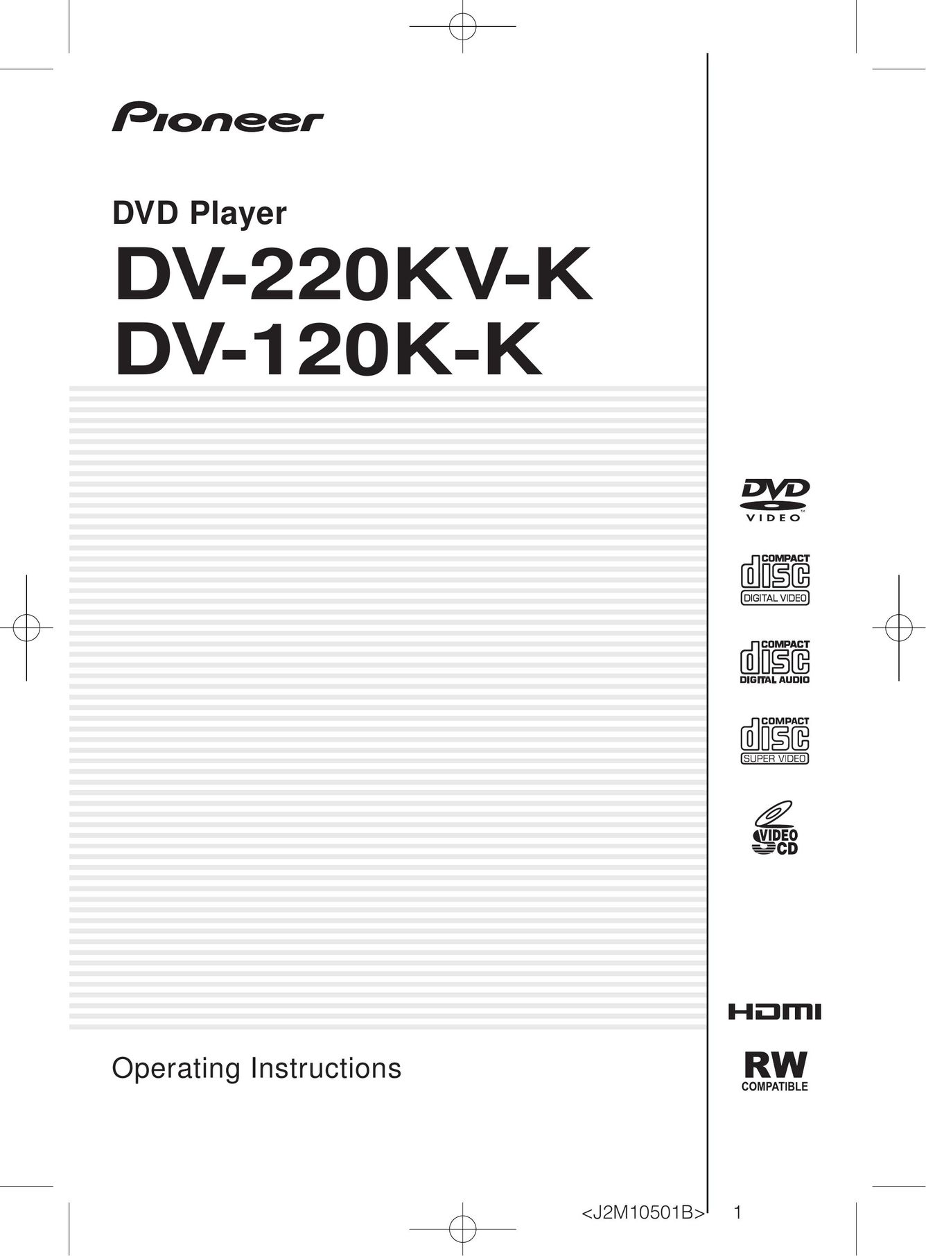 Panasonic DV-120K-K DVD Player User Manual