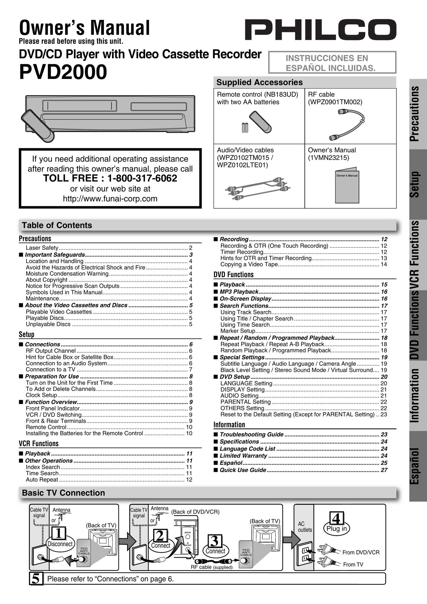 Philco PVD2000 DVD Player User Manual