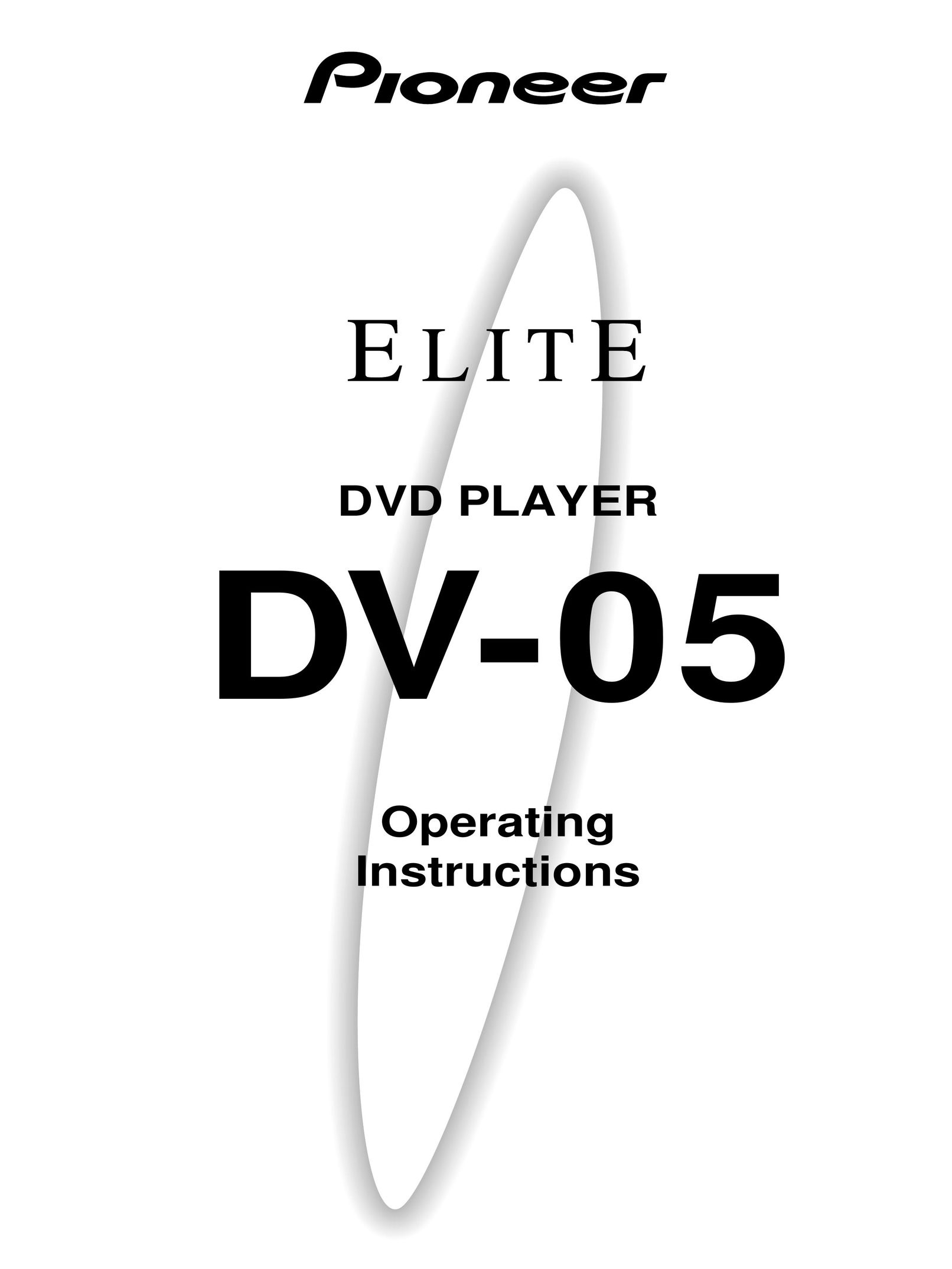 Pioneer DV-05 DVD Player User Manual