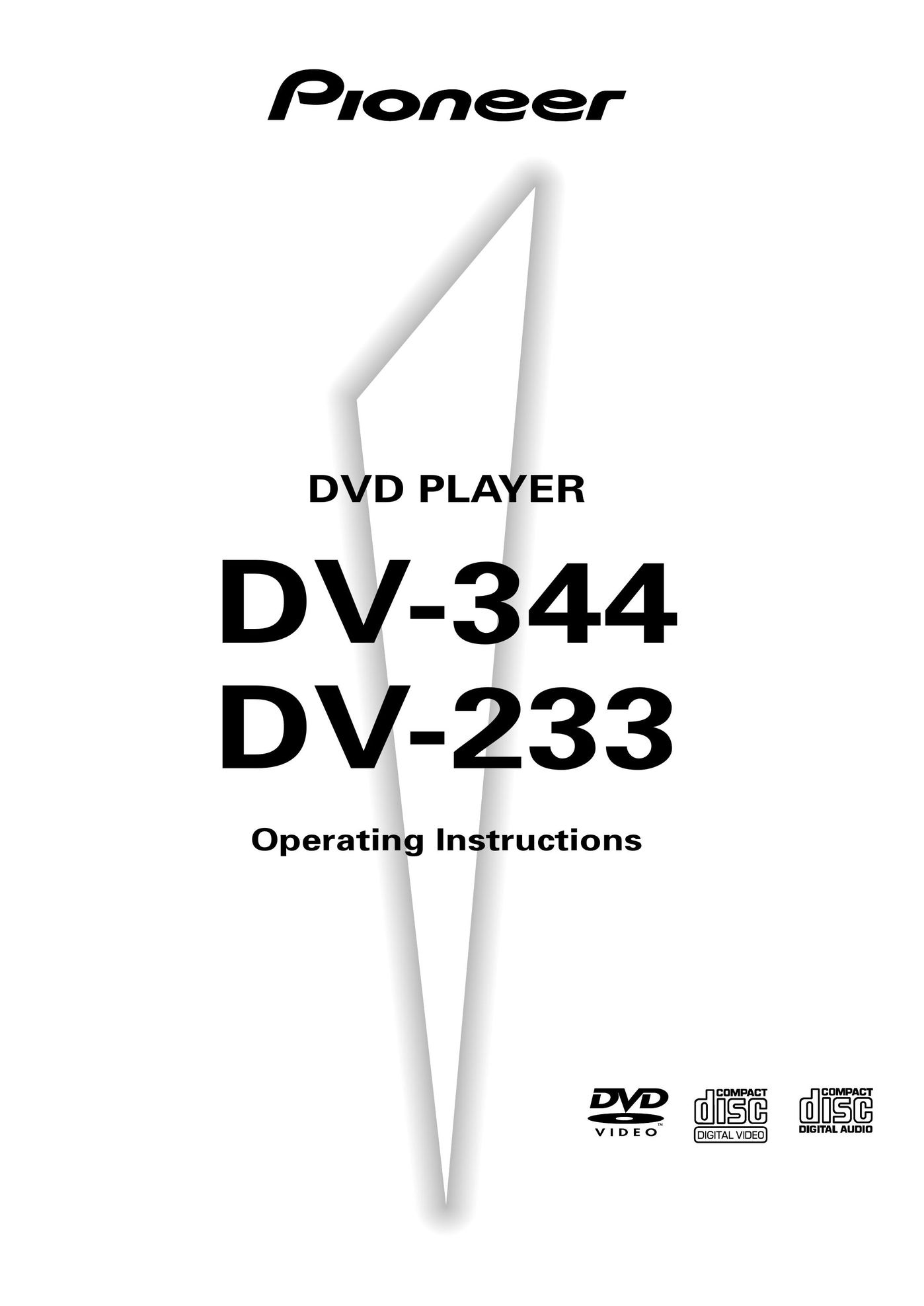 Pioneer DV-233 DVD Player User Manual