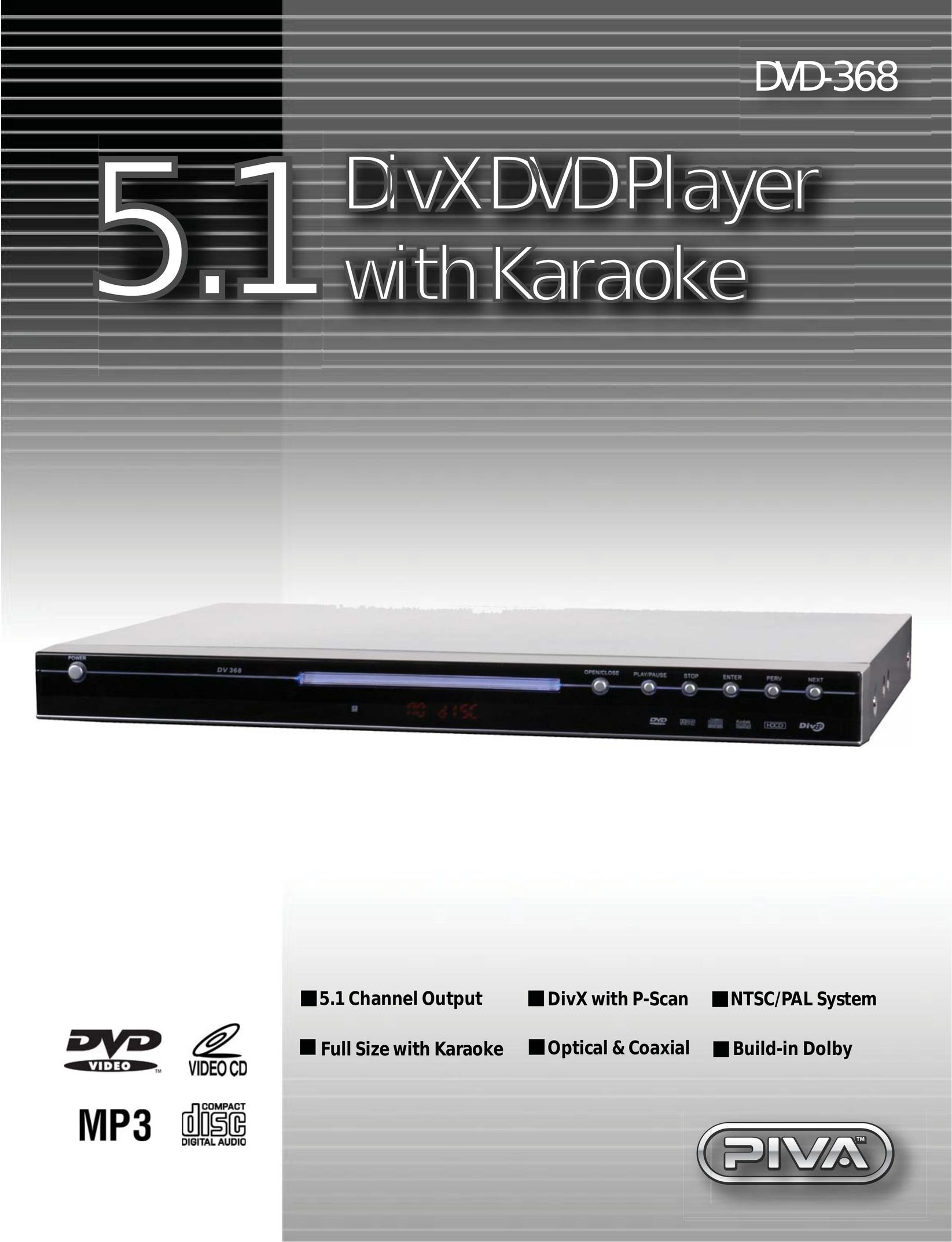 PIVA DVD-368 DVD Player User Manual