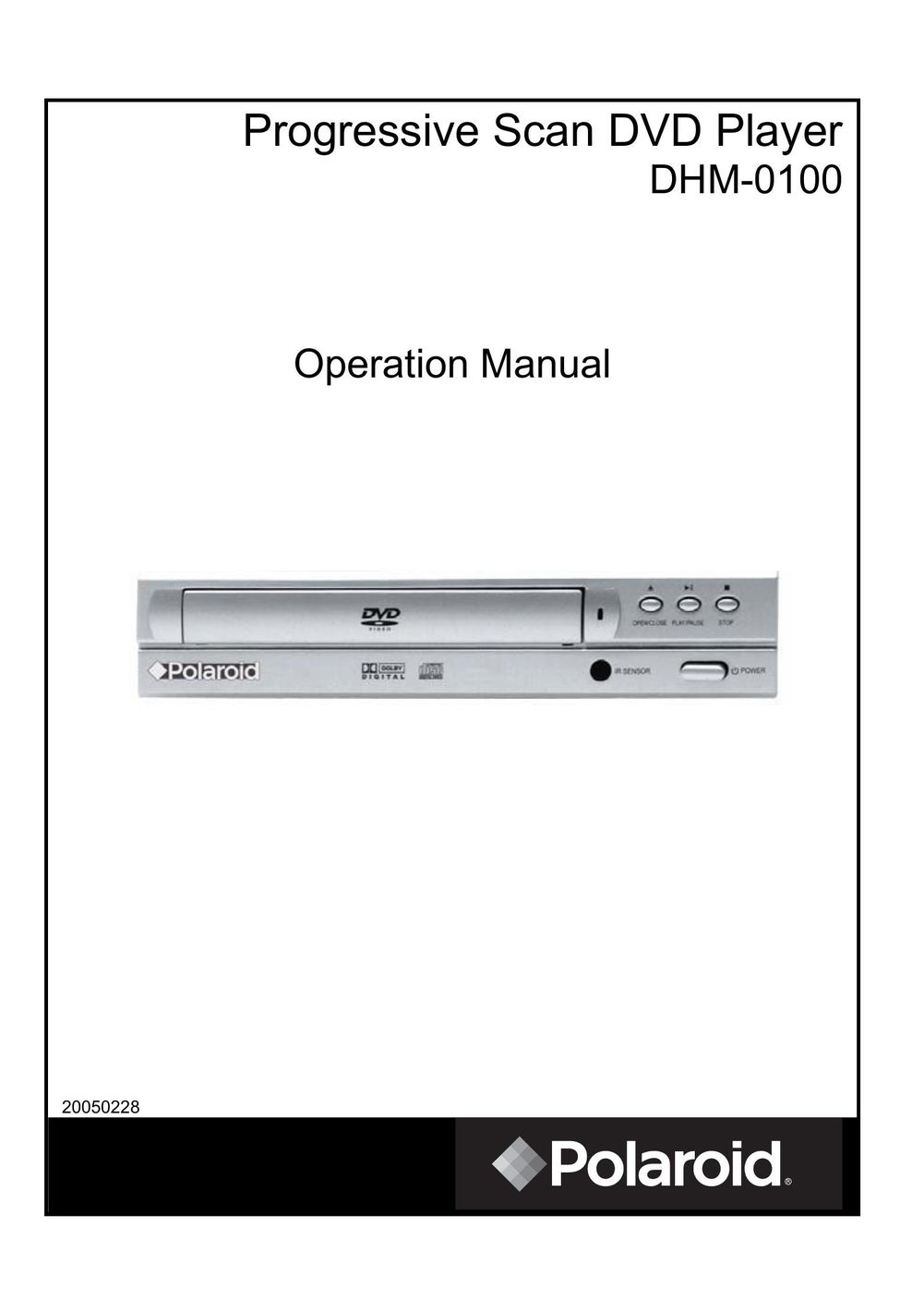 Preference Audio DHM-0100 DVD Player User Manual