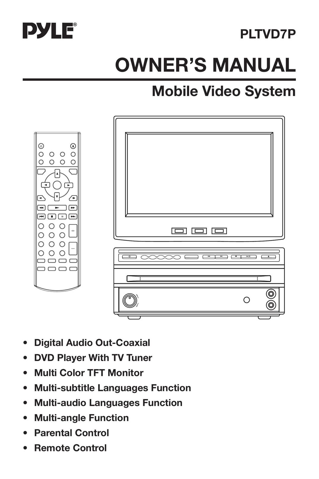 PYLE Audio PLTVD7P DVD Player User Manual
