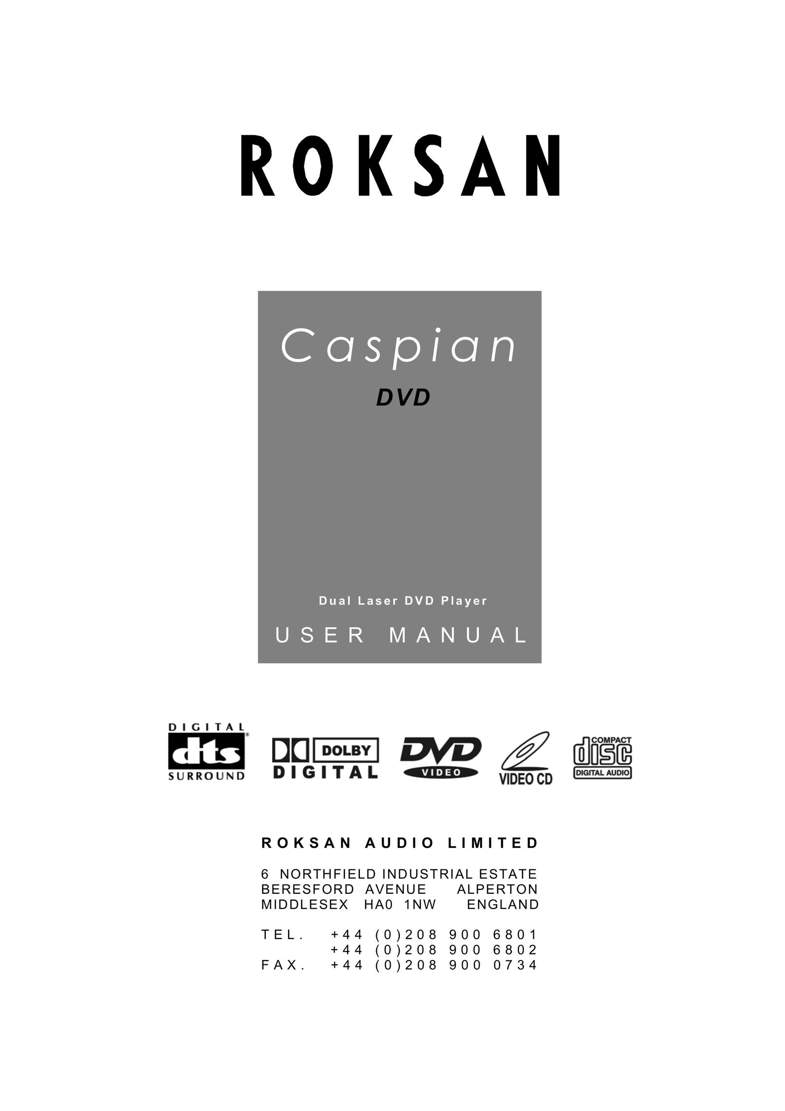 Roksan Audio Caspian DVD Player User Manual