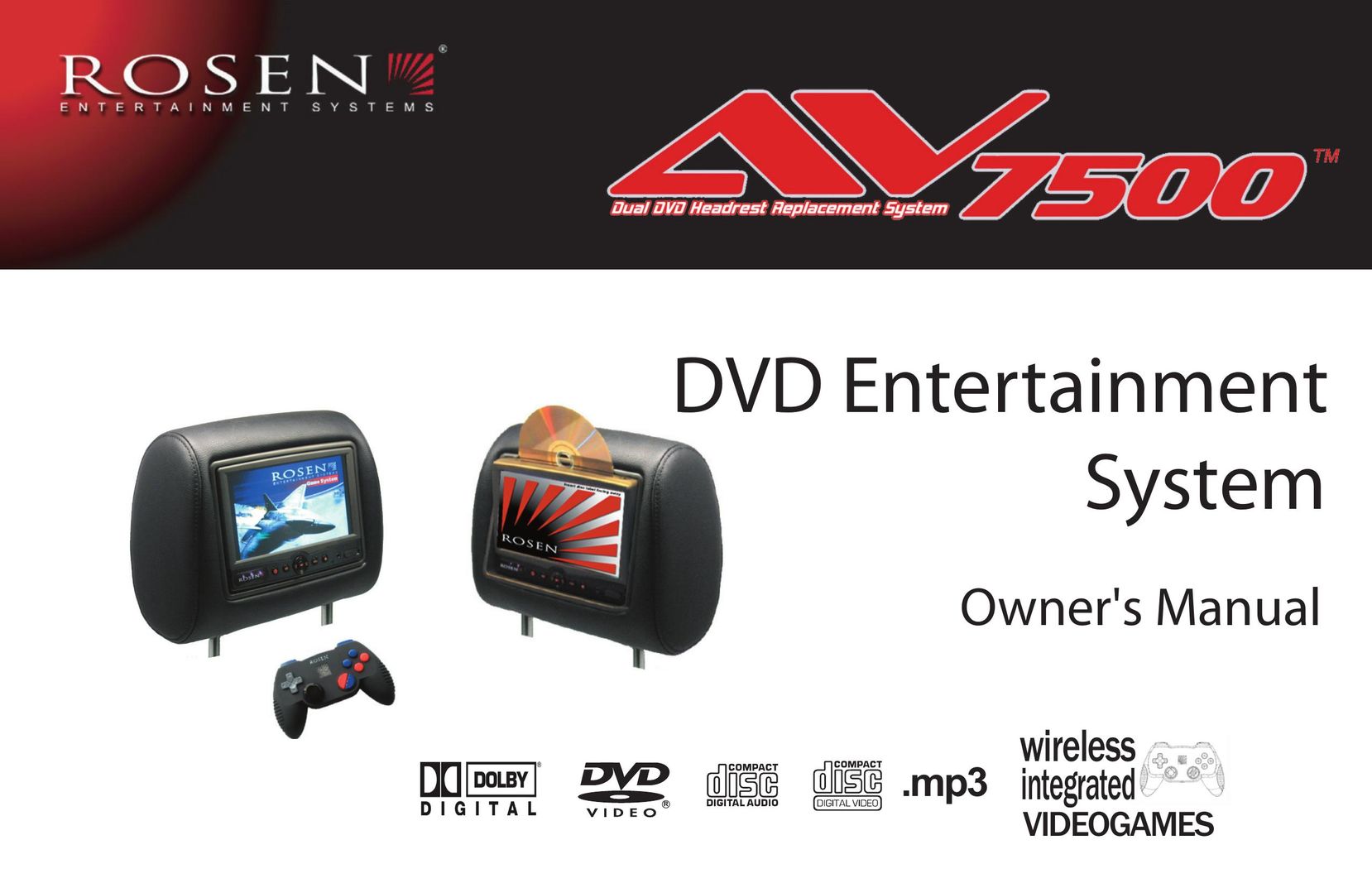 Rosen Entertainment Systems AV7500 DVD Player User Manual