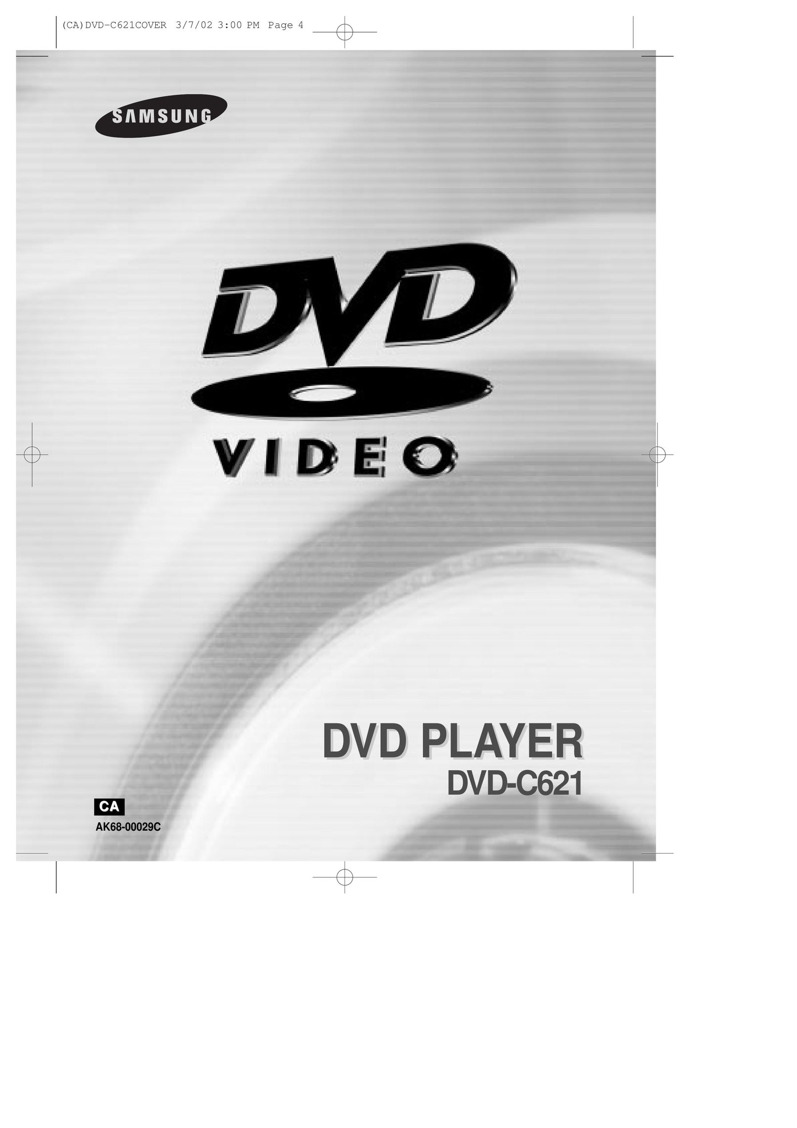 Samsung AK68-00029C DVD Player User Manual