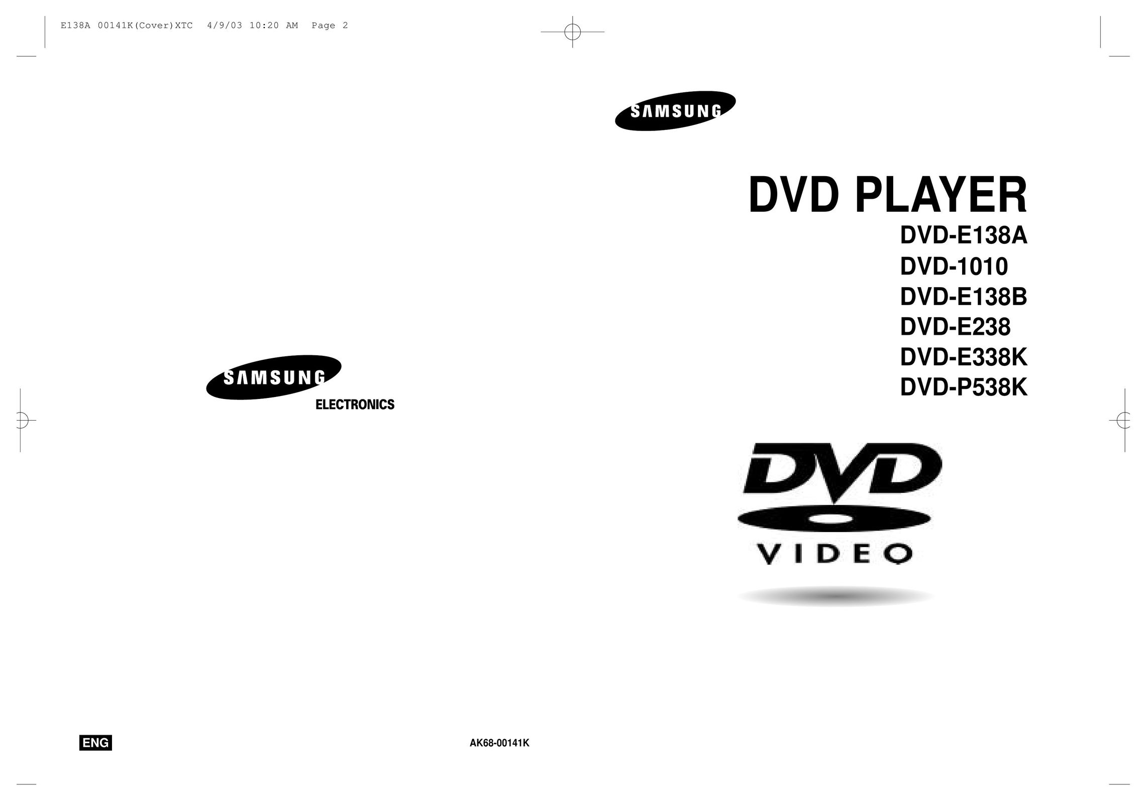 Samsung AK68-00141K DVD Player User Manual