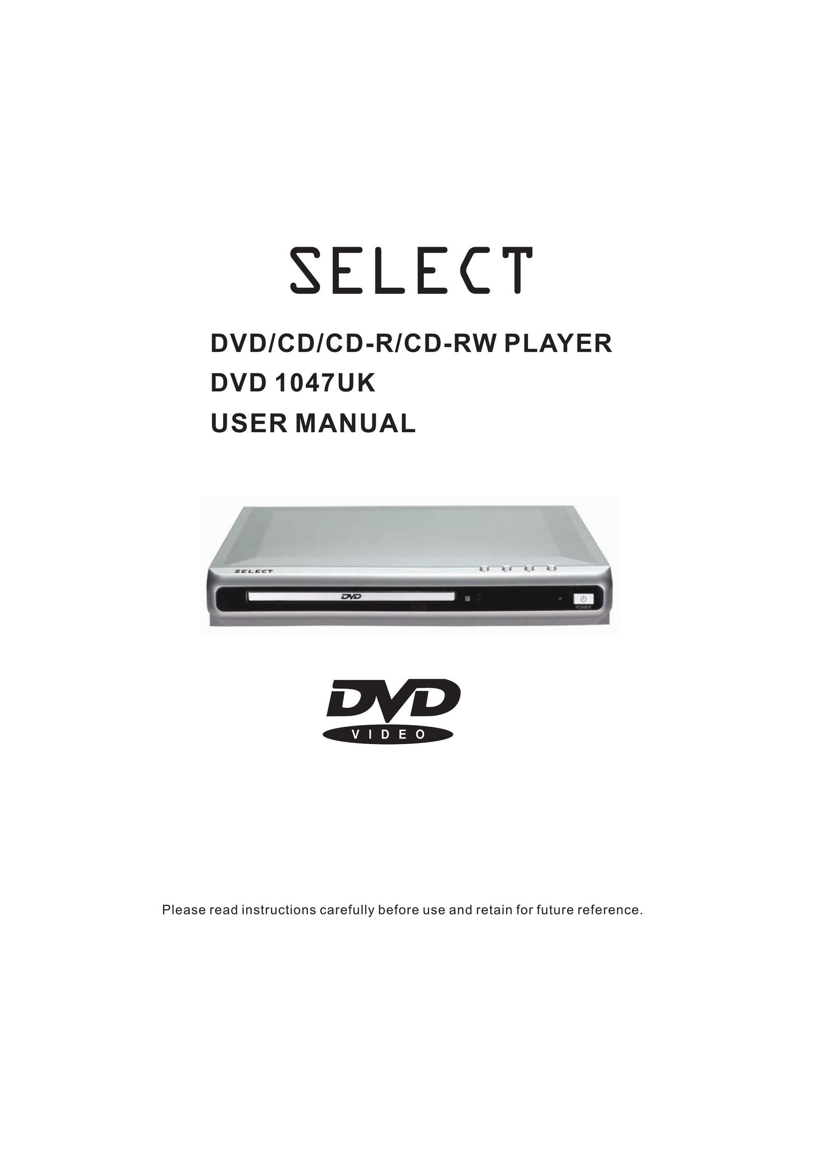 Select Brands DVD 1047UK DVD Player User Manual