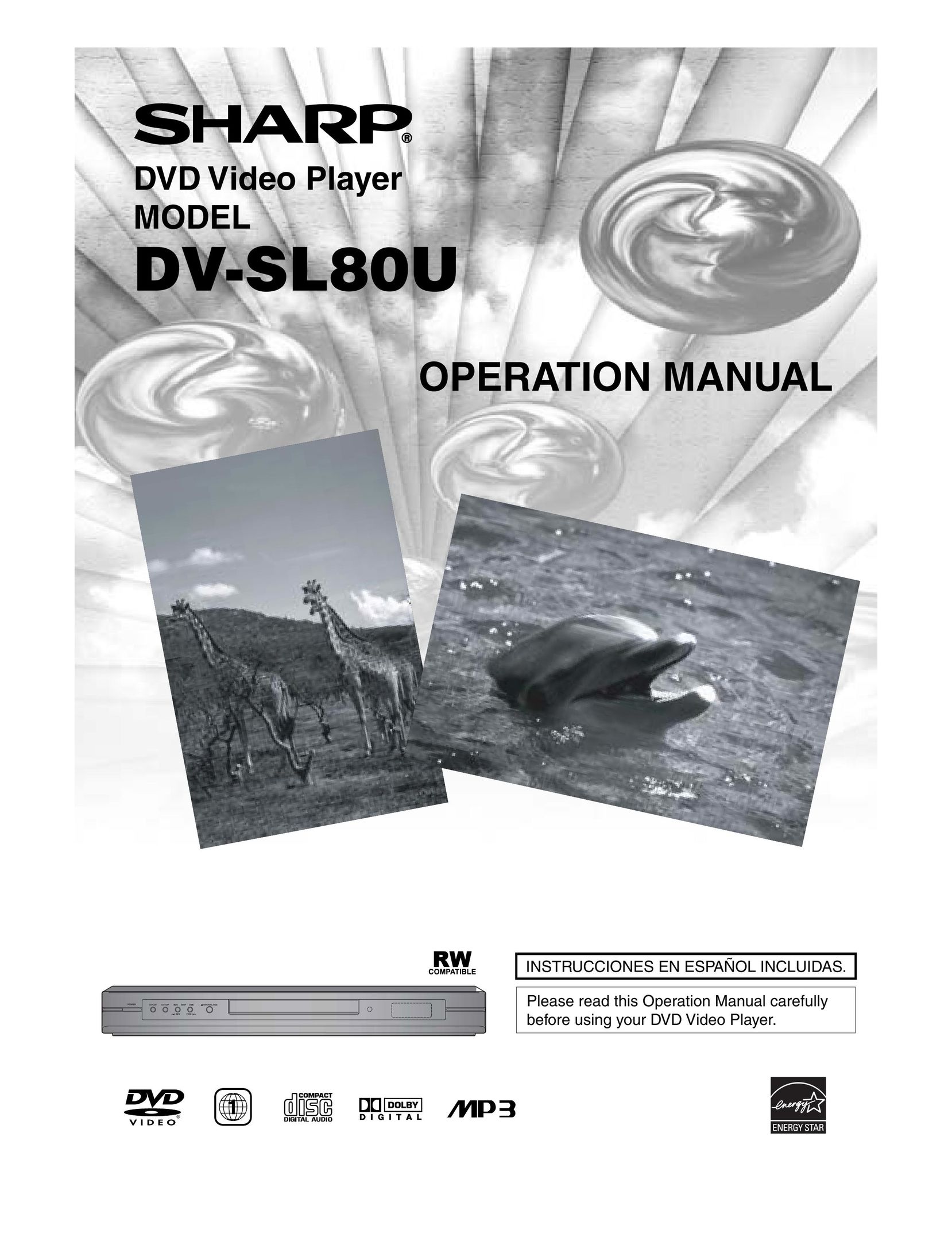 Sharp DV-SL80U DVD Player User Manual