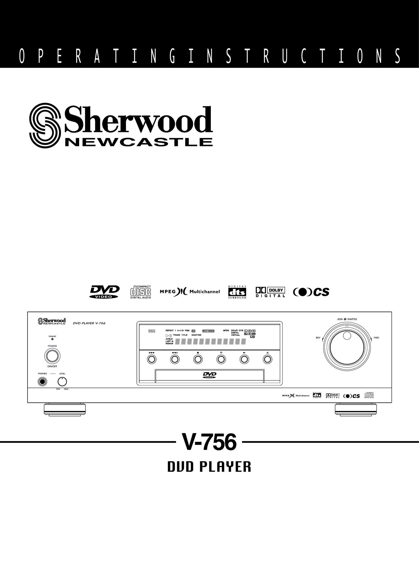 Sherwood V-756 DVD Player User Manual