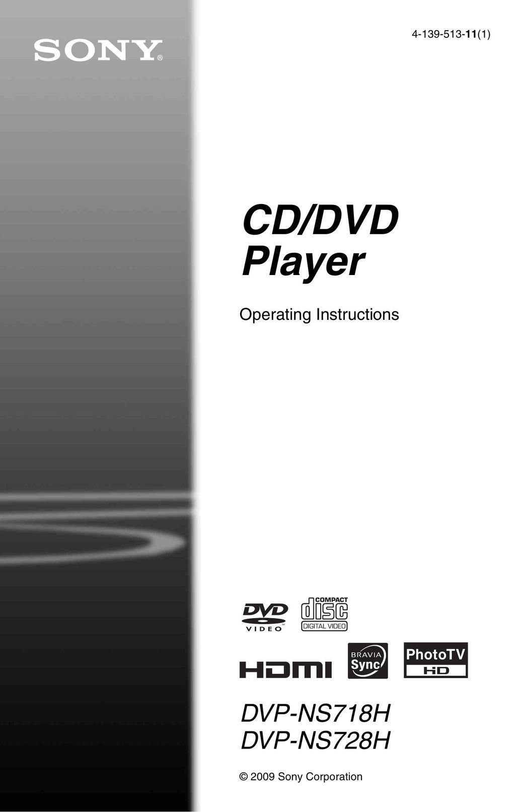 Sony 4-139-513-11(1) DVD Player User Manual
