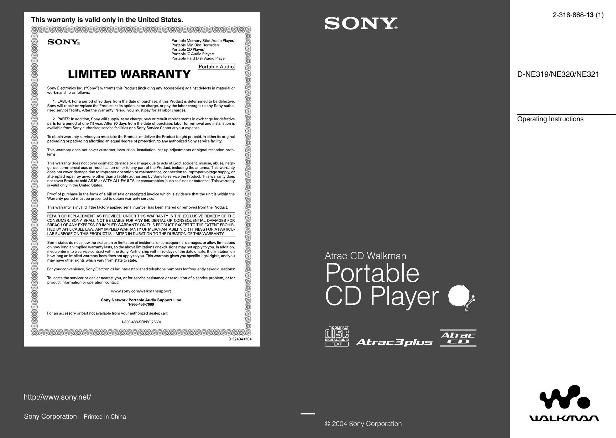 Sony BDP-S1 DVD Player User Manual