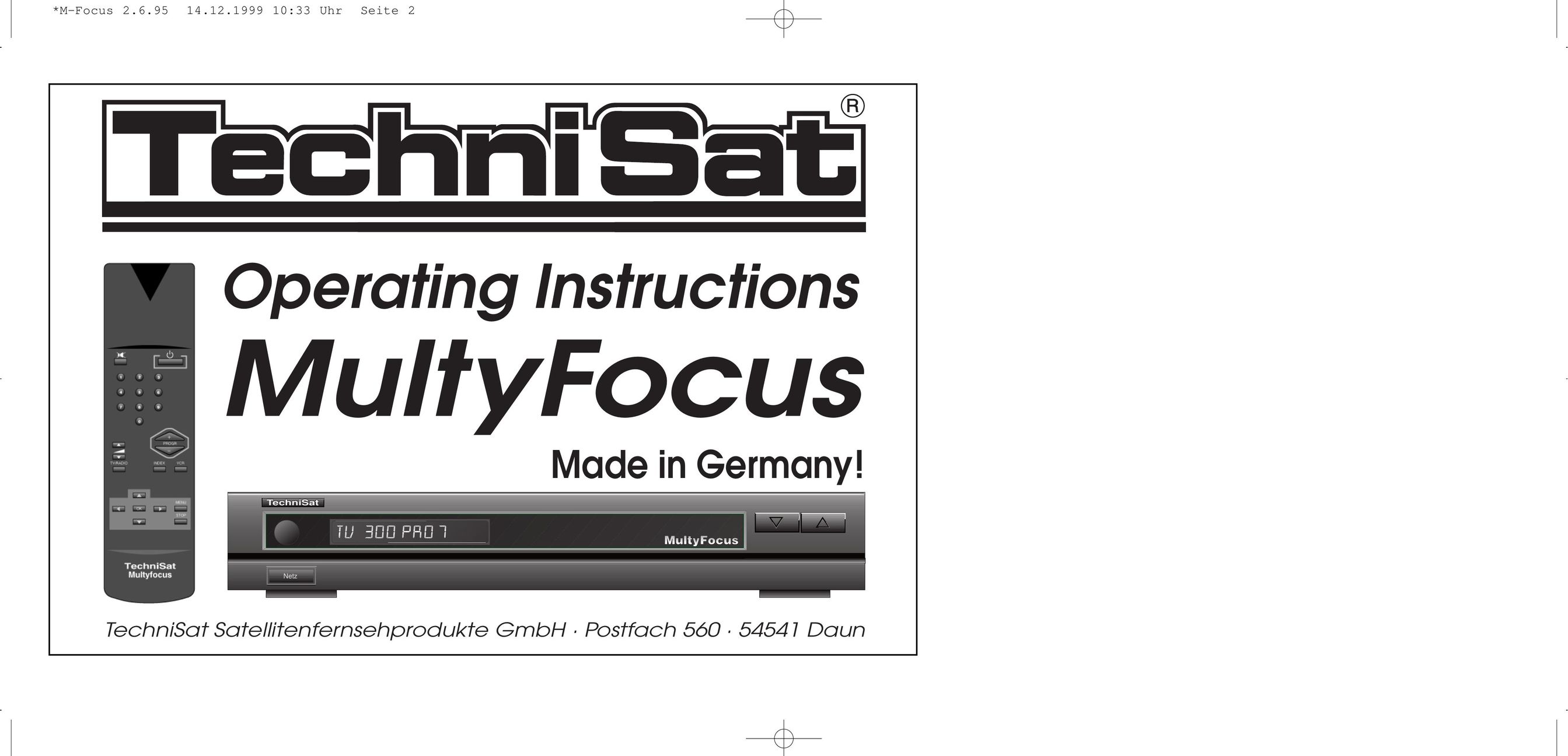 TechniSat MultyFocus DVD Player User Manual