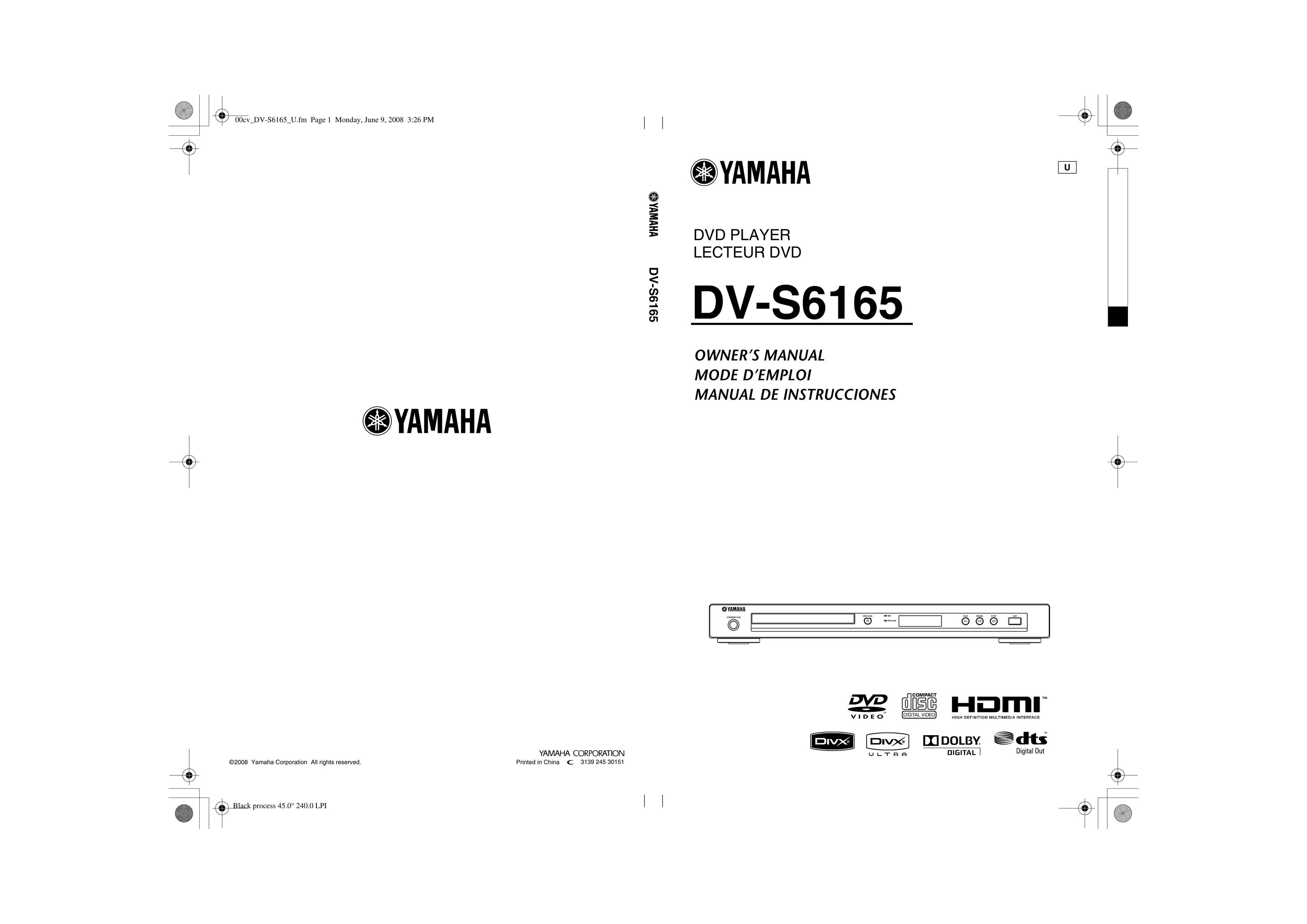 Yamaha DV-S6165 DVD Player User Manual