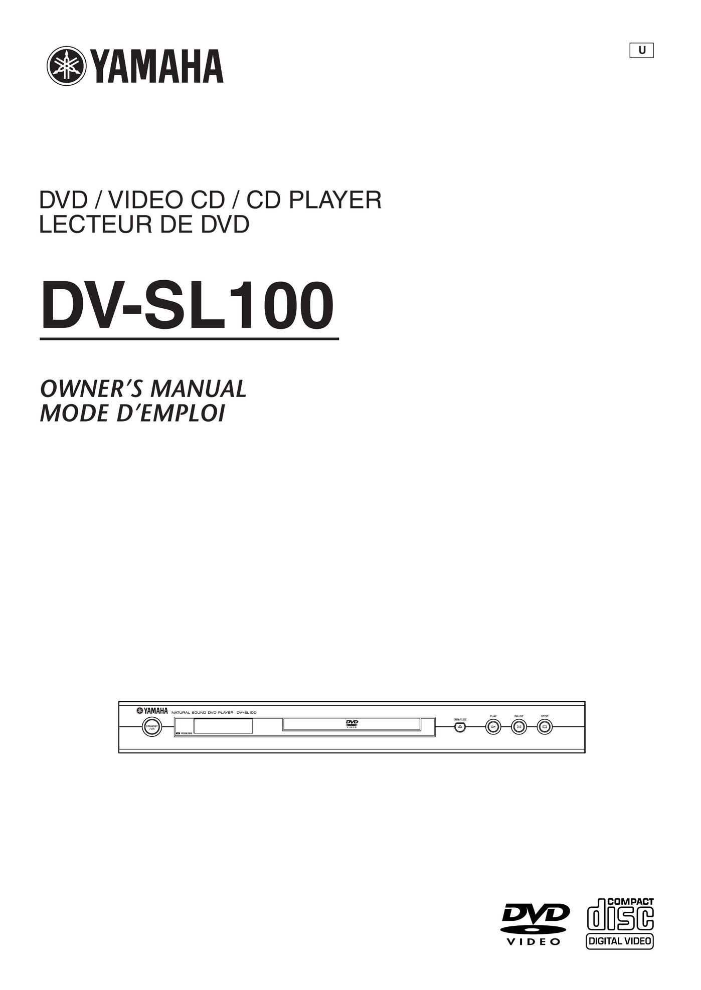 Yamaha DV-SL100 DVD Player User Manual