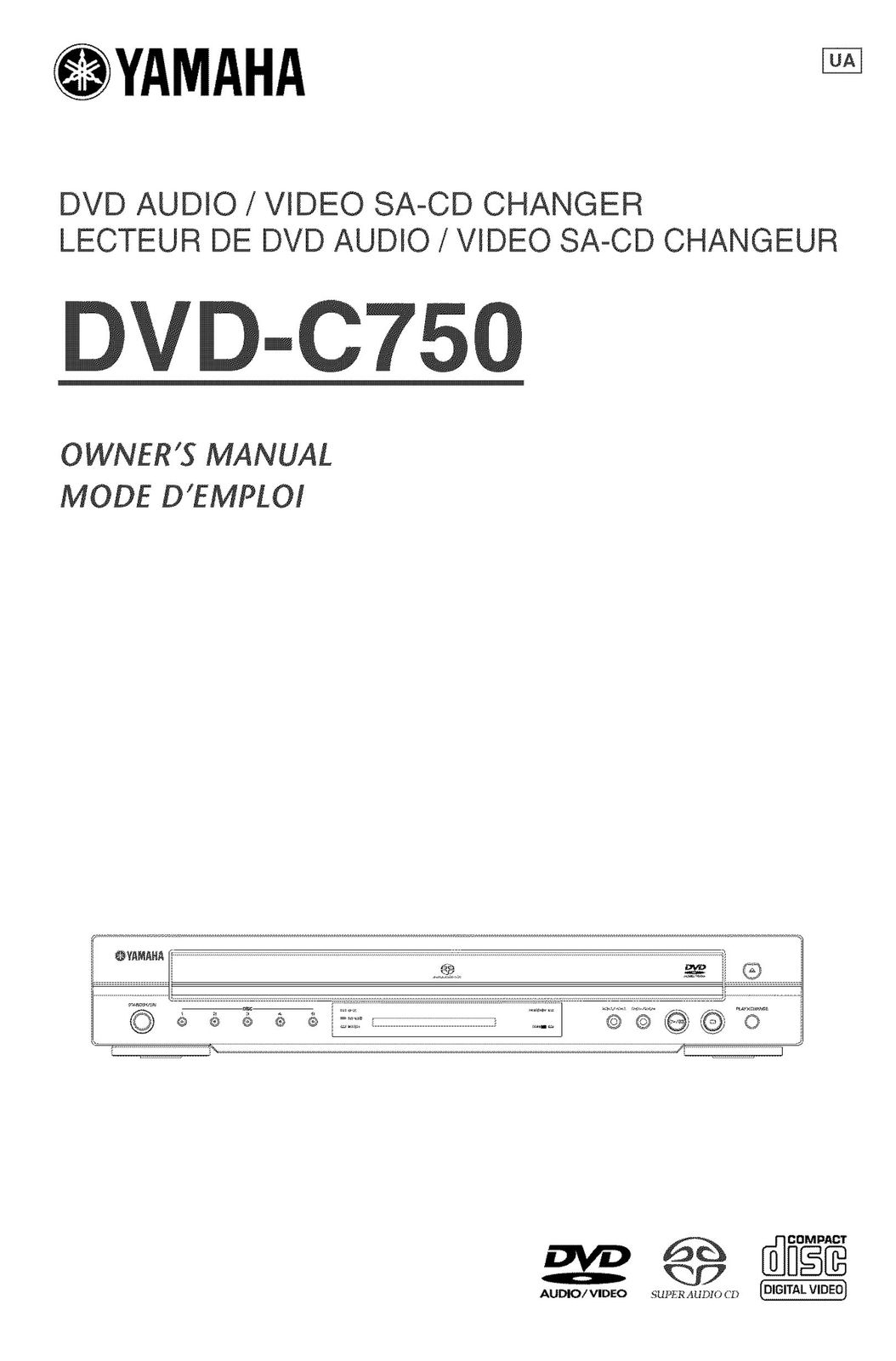 Yamaha DVD-C750 DVD Player User Manual