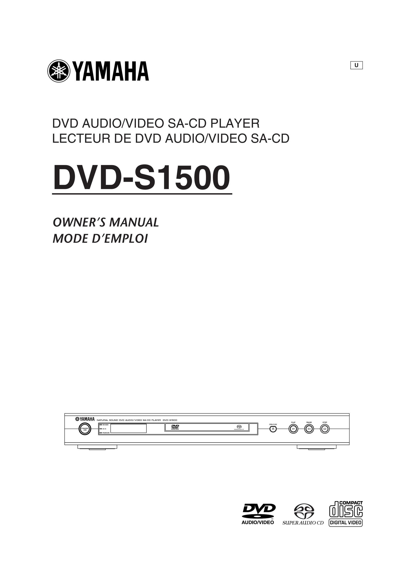 Yamaha DVD-S1500 DVD Player User Manual