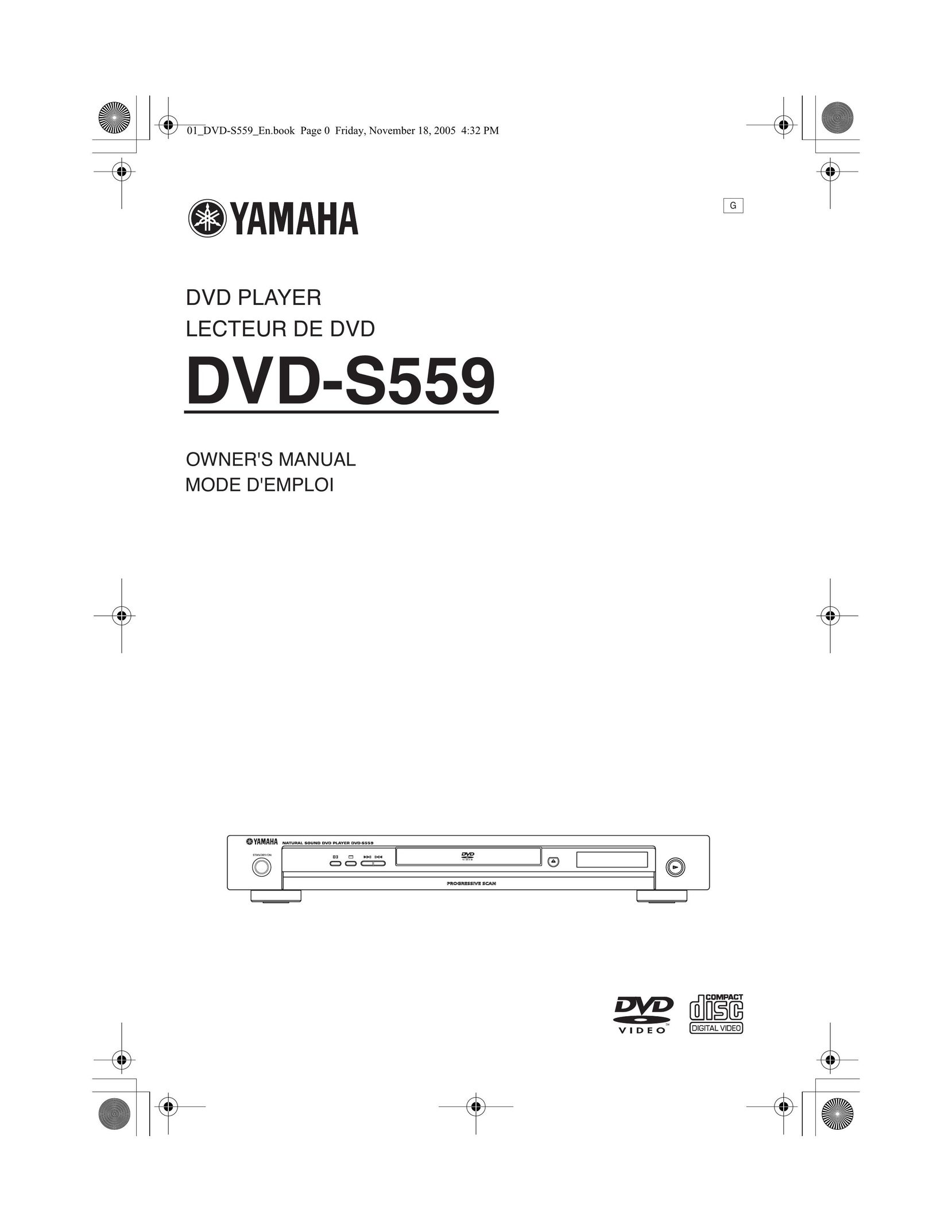 Yamaha DVD-S559 DVD Player User Manual