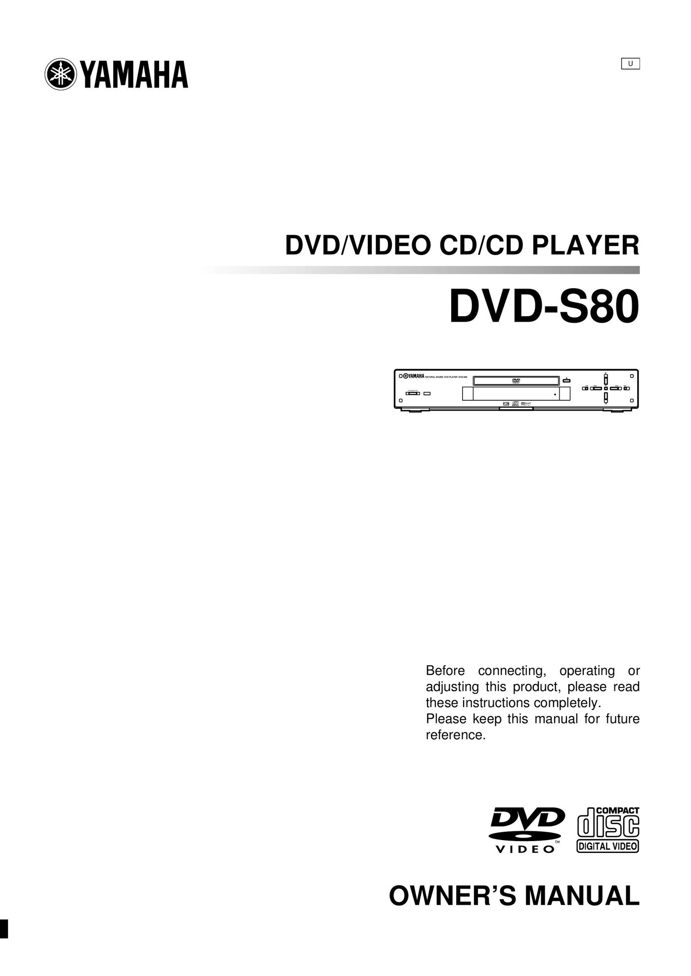 Yamaha DVD-S80 DVD Player User Manual